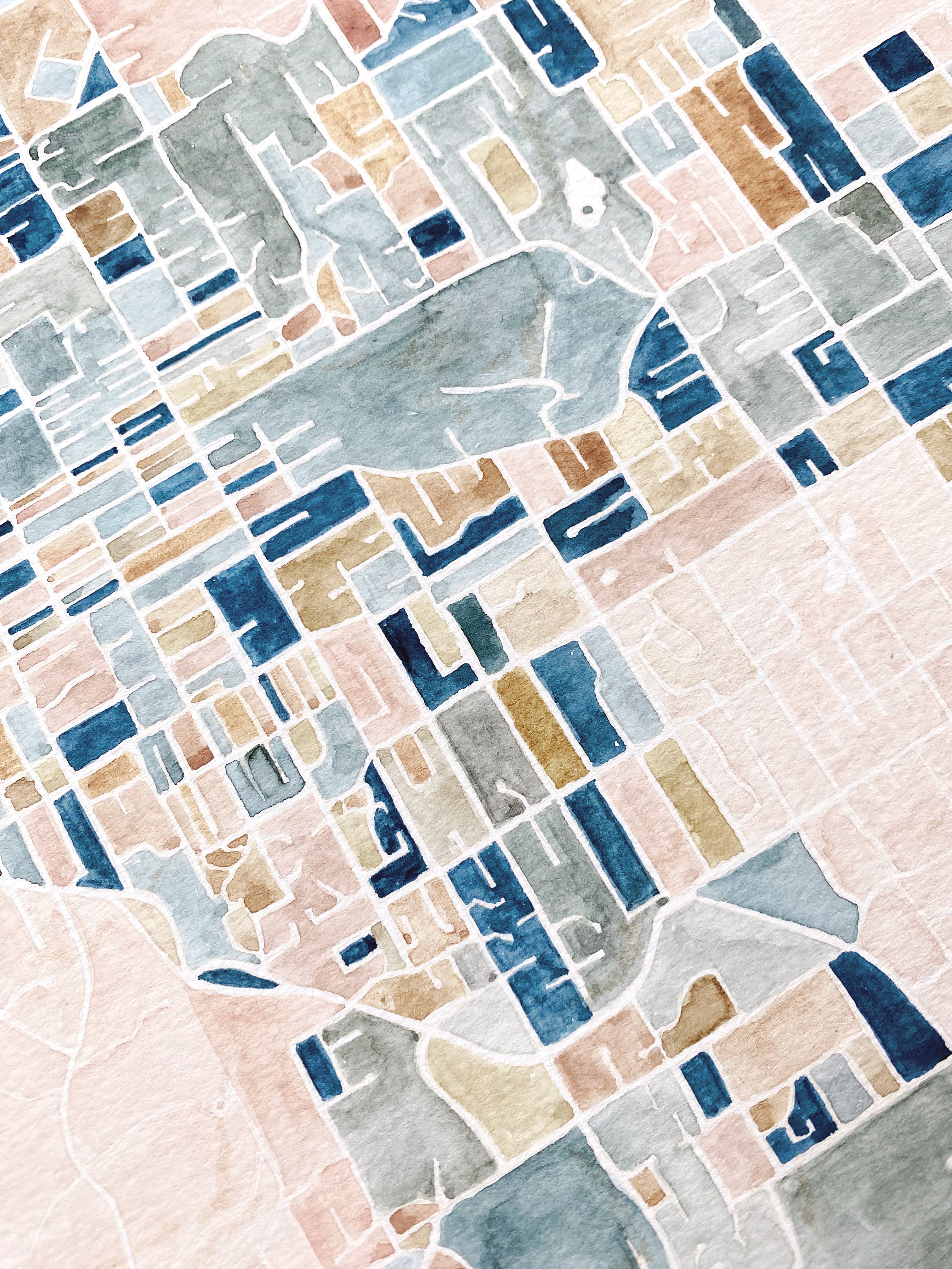EDMONDS Washington ColorFULL Watercolor Map: PRINT