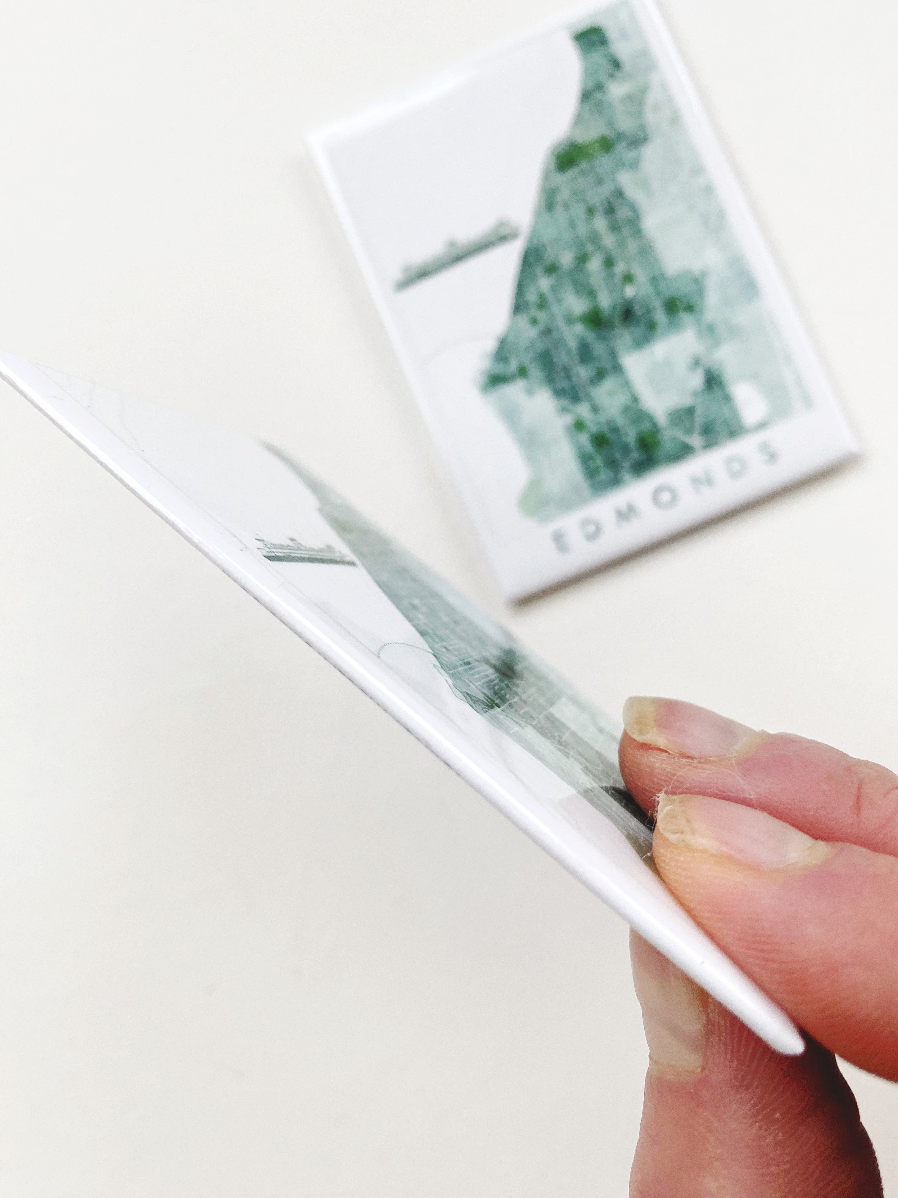 EDMONDS Washington Watercolor Map + Ferry: MAGNET