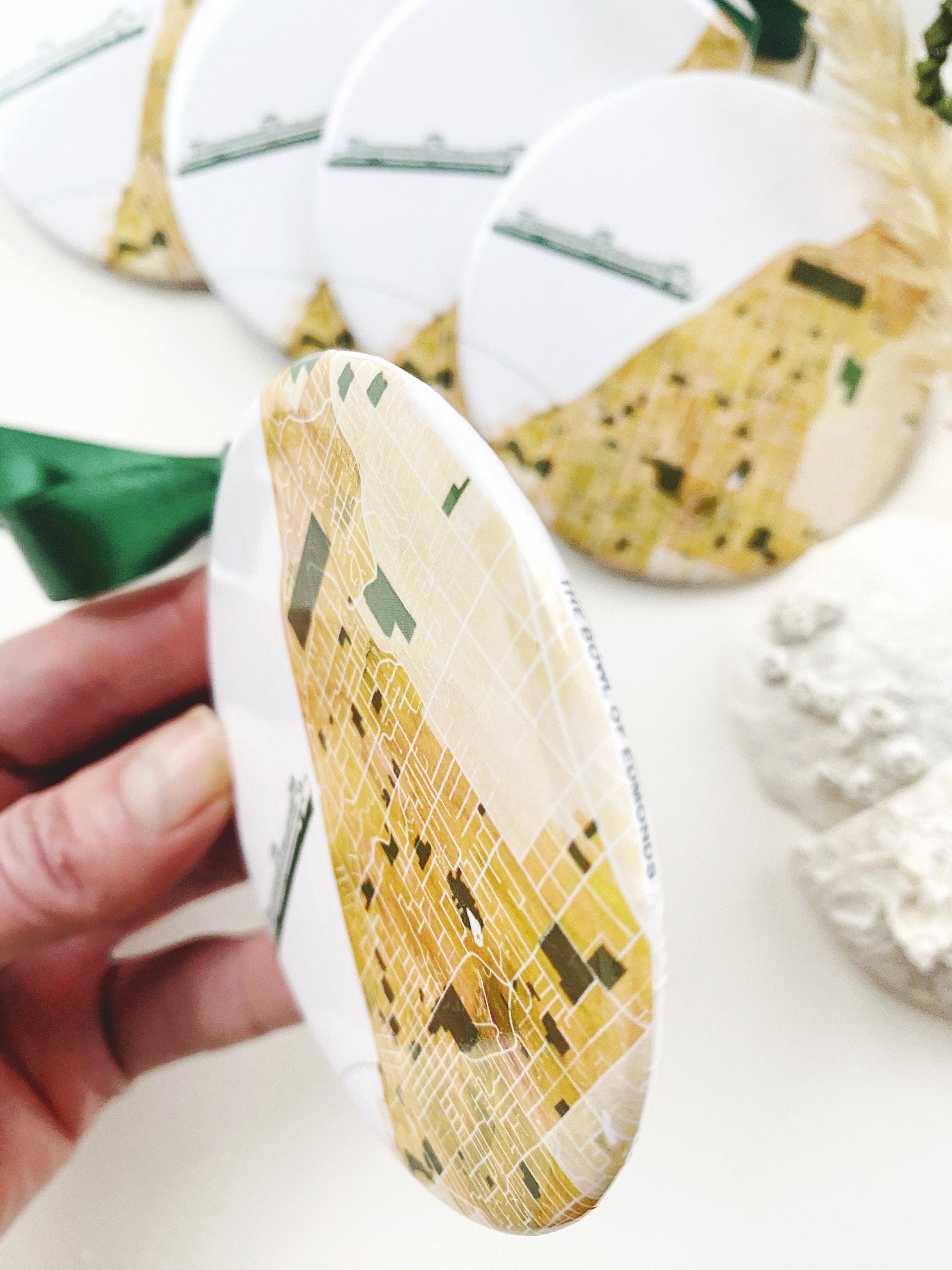 EDMONDS Washington Watercolor Map + Ferry: ORNAMENT