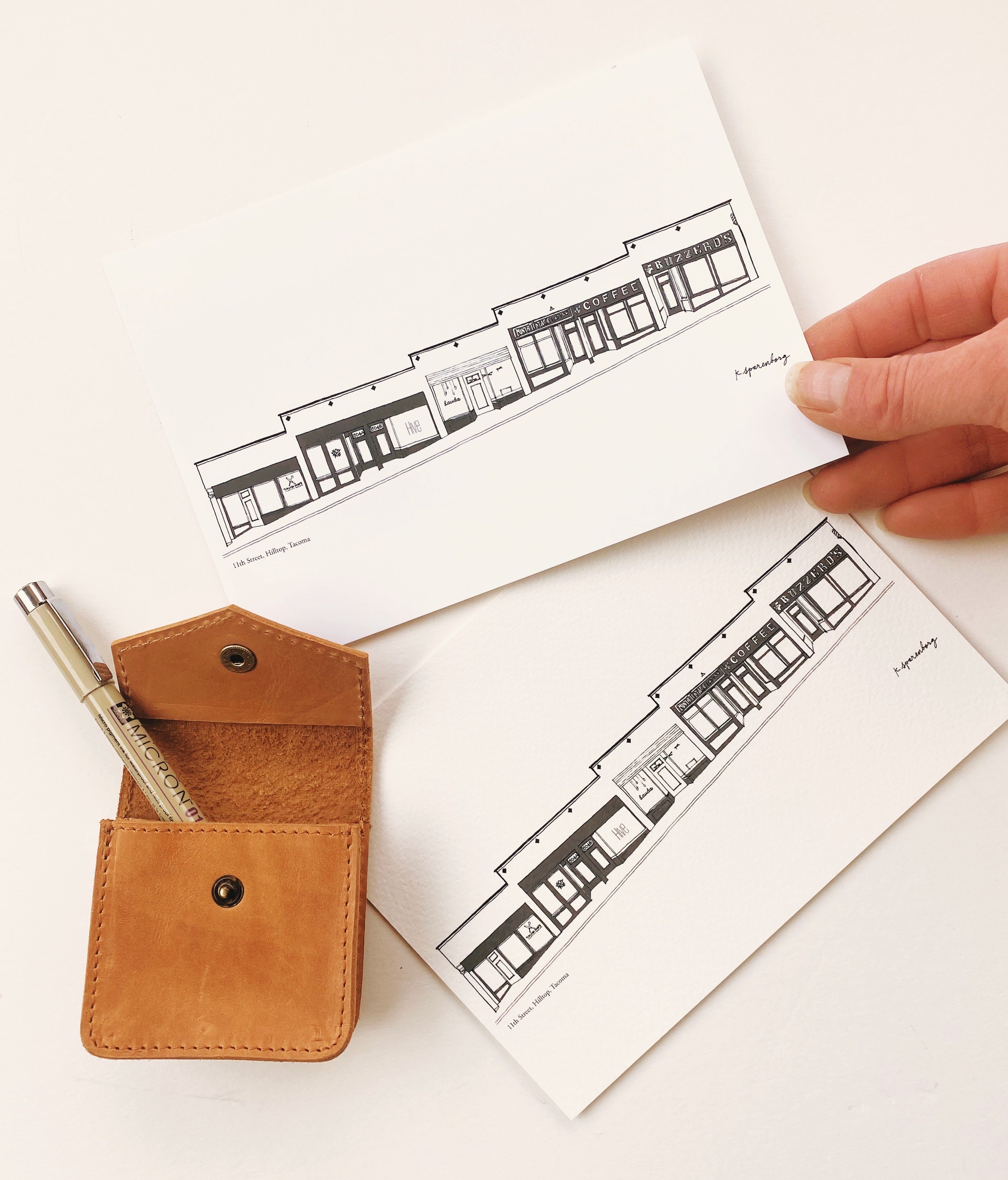 TACOMA Washington 11th St. Streetscape Drawing: PRINT