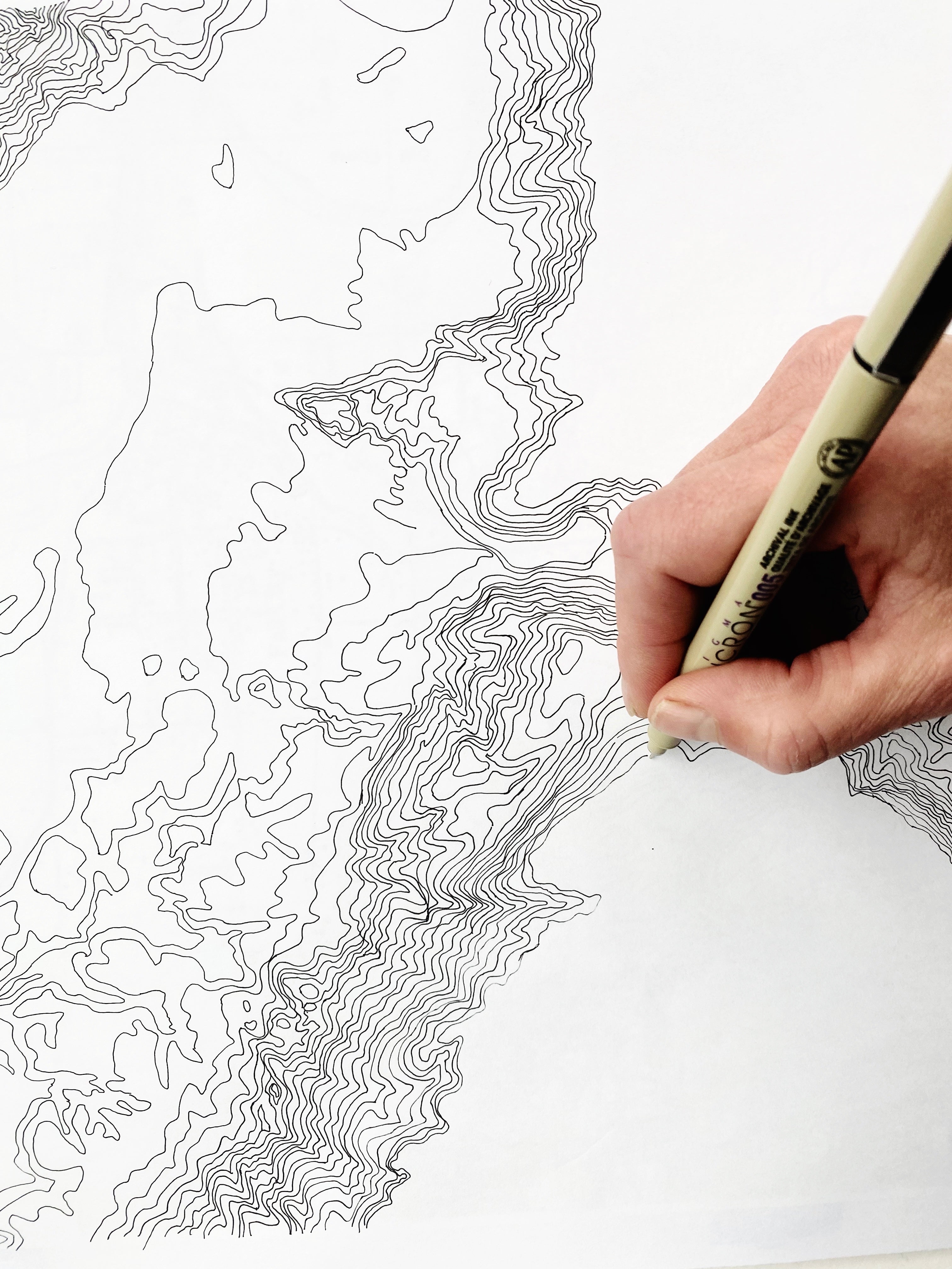 FALL CITY Washington Watercolor Wash Topo Map: PRINT