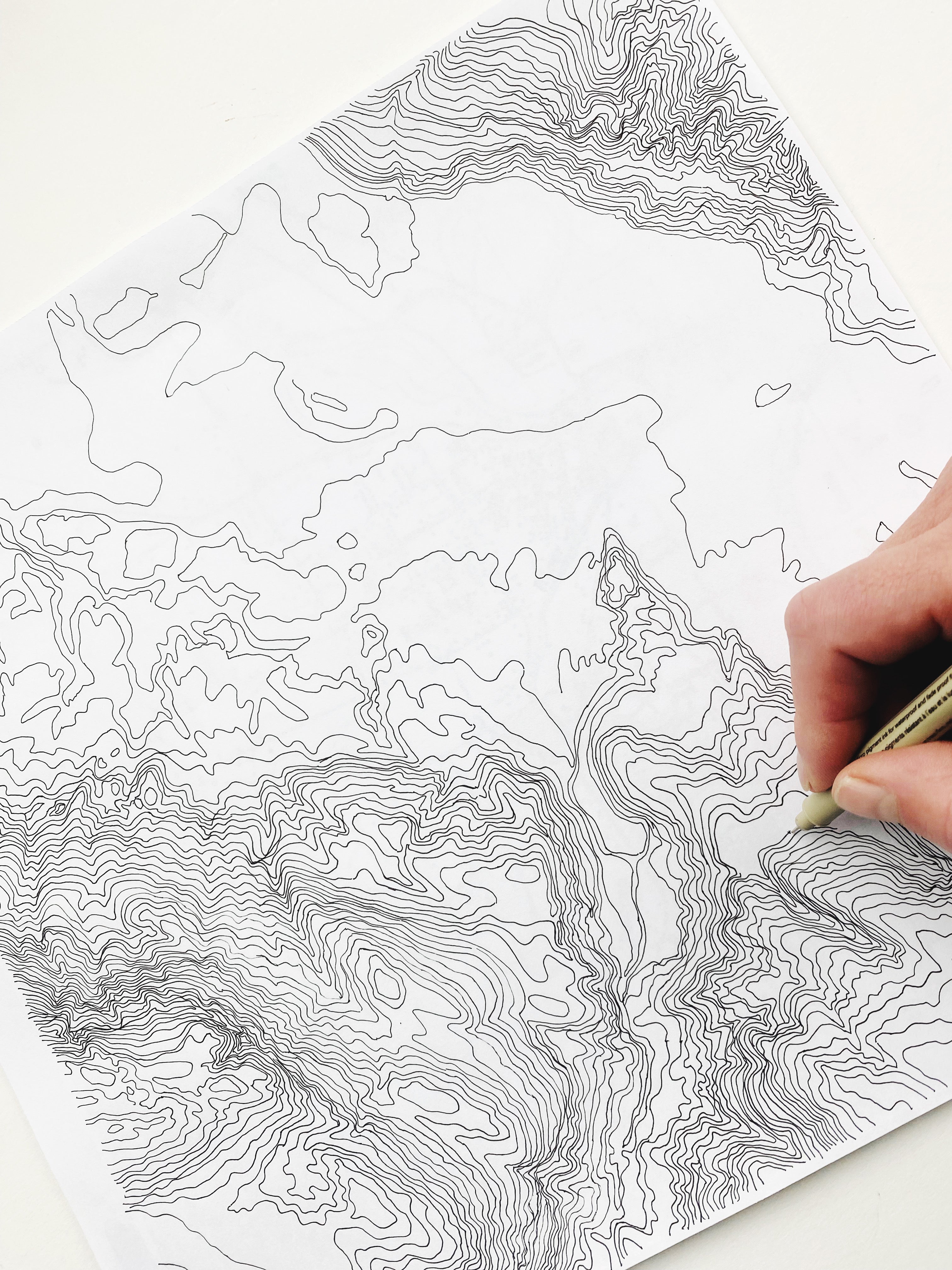 FALL CITY Washington Watercolor Wash Topo Map: PRINT