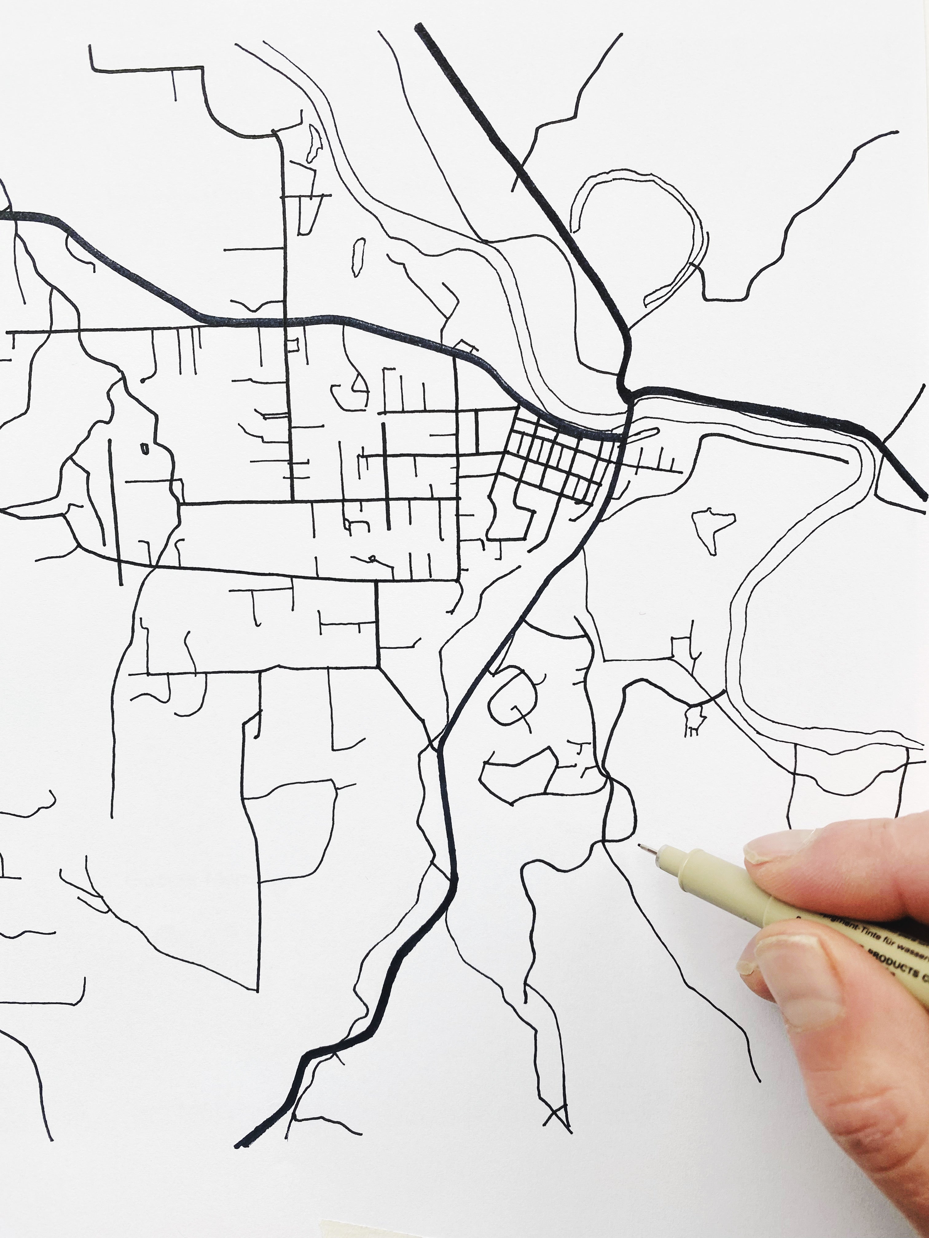 FALL CITY Washington Watercolor Wash Topo Map: PRINT