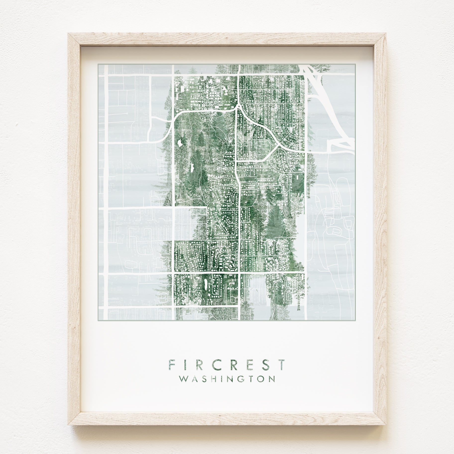 FIRCREST  Washington Fir Forest Botanical Map: PRINT