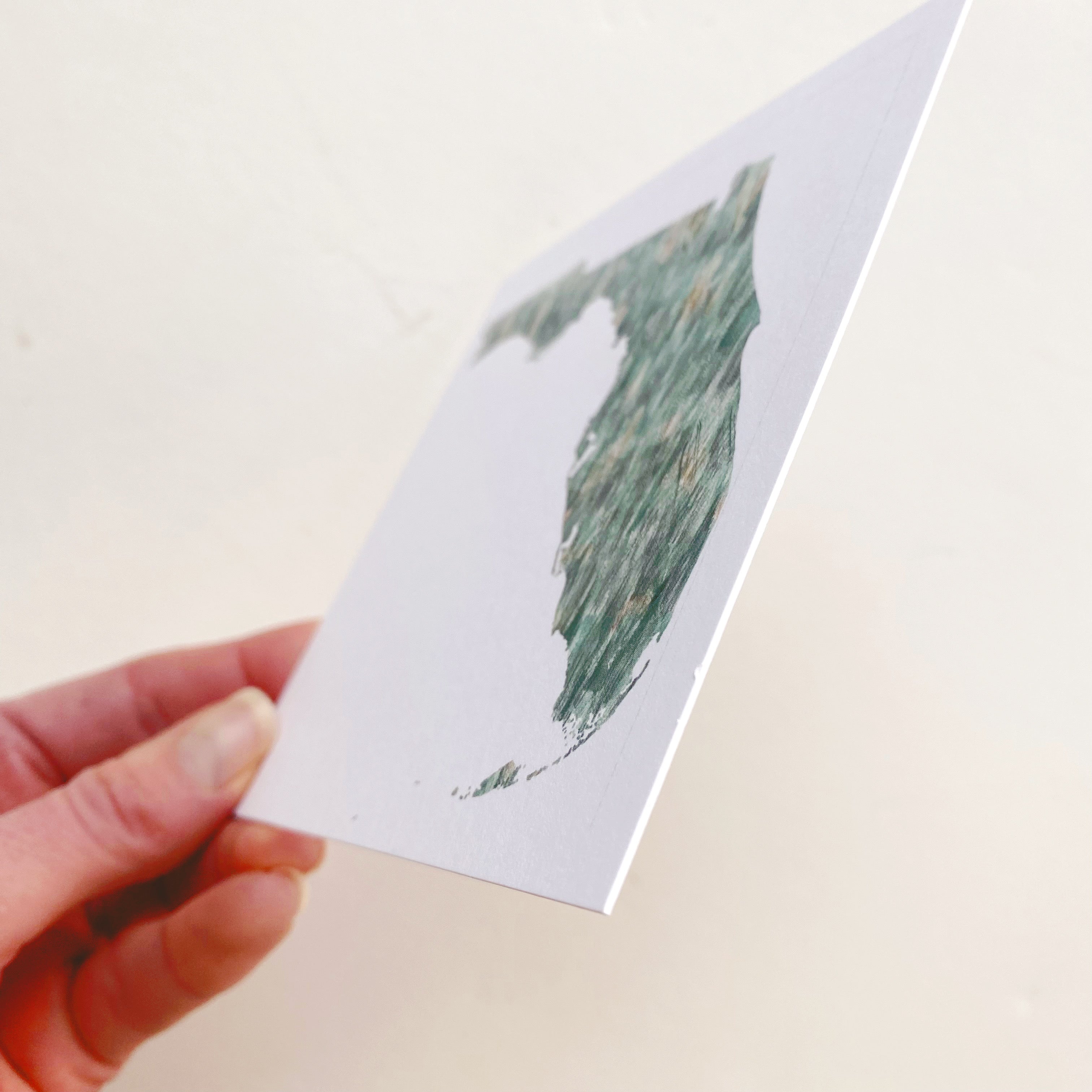 FLORIDA Painted State Map SQUARE Postcard