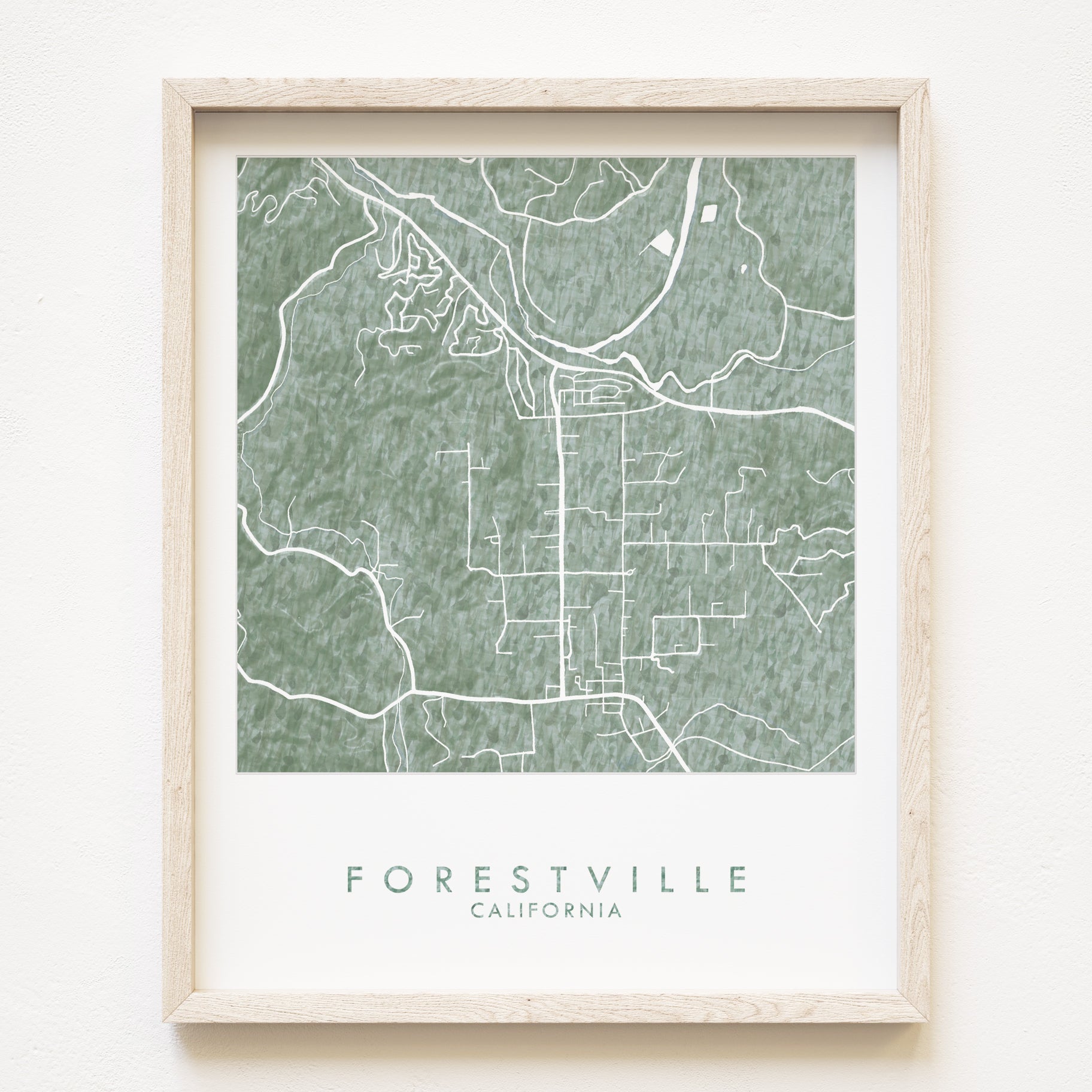 Custom YOUR CITY: Watercolor Wash Map: PRINT: Wholesale Only