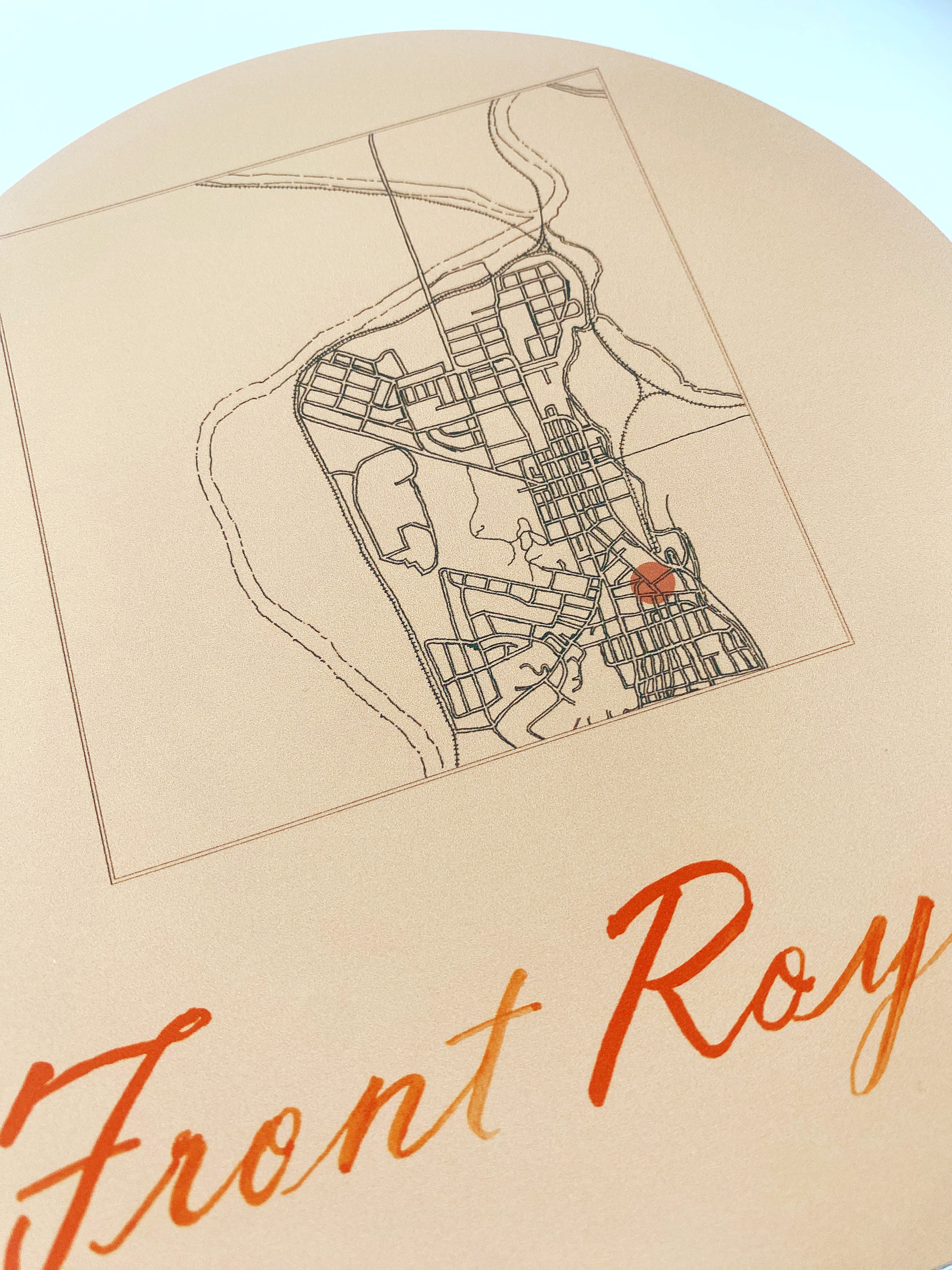 FRONT ROYAL Virginia Streetscape + Map: PRINT