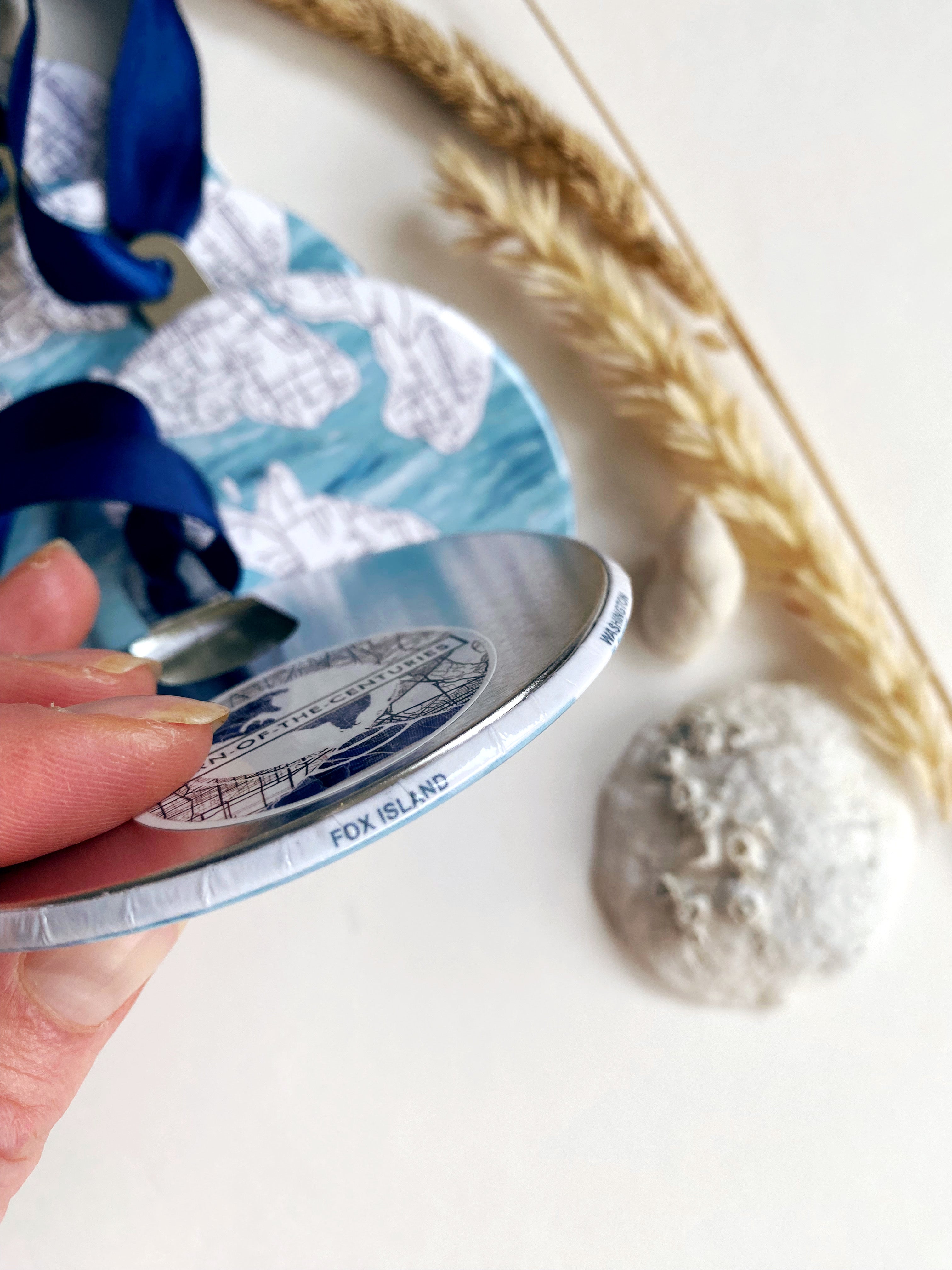 GIG HARBOR Washington Puget Sound Water Map: ORNAMENT