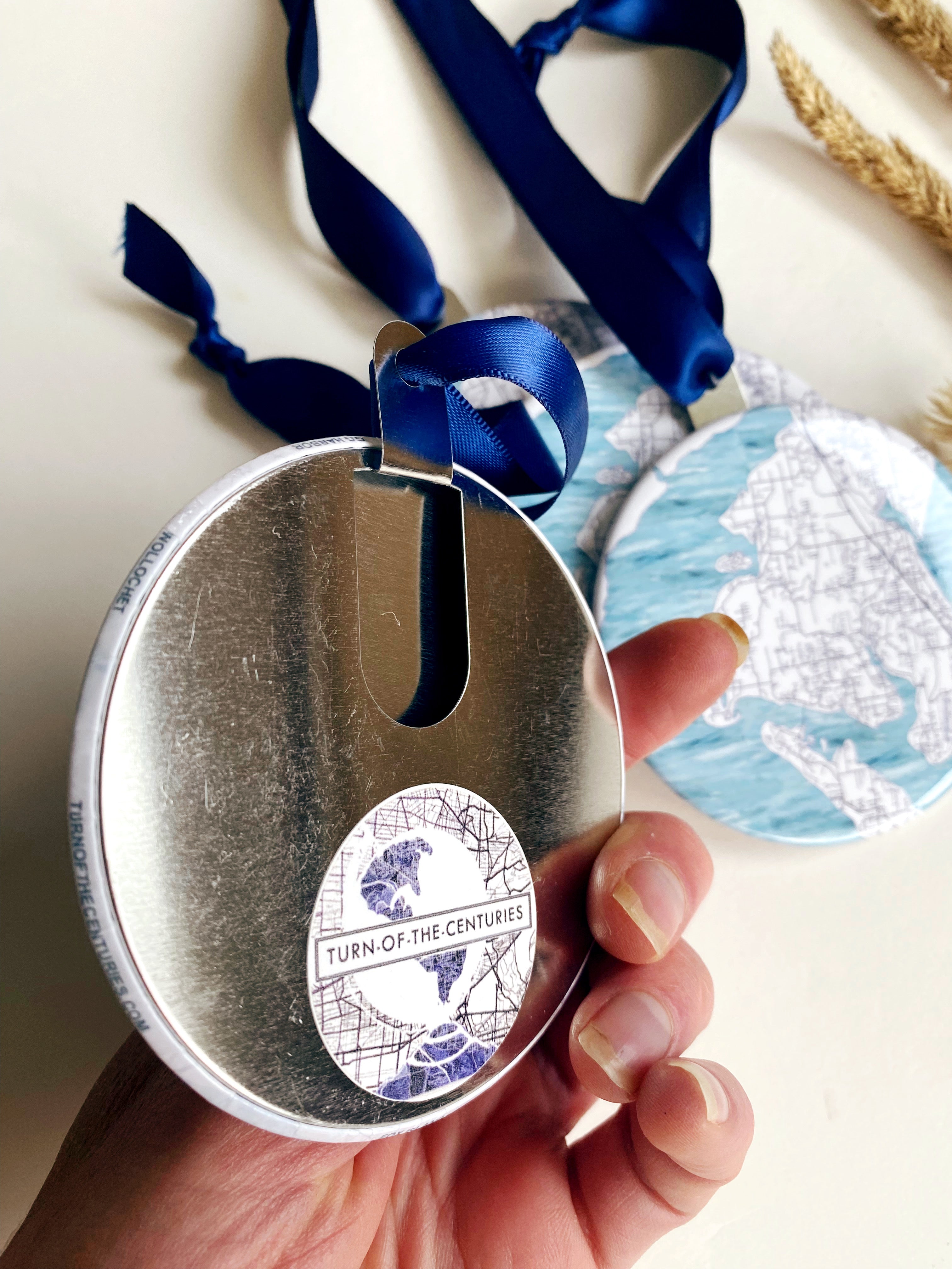 GIG HARBOR Washington Puget Sound Water Map: ORNAMENT