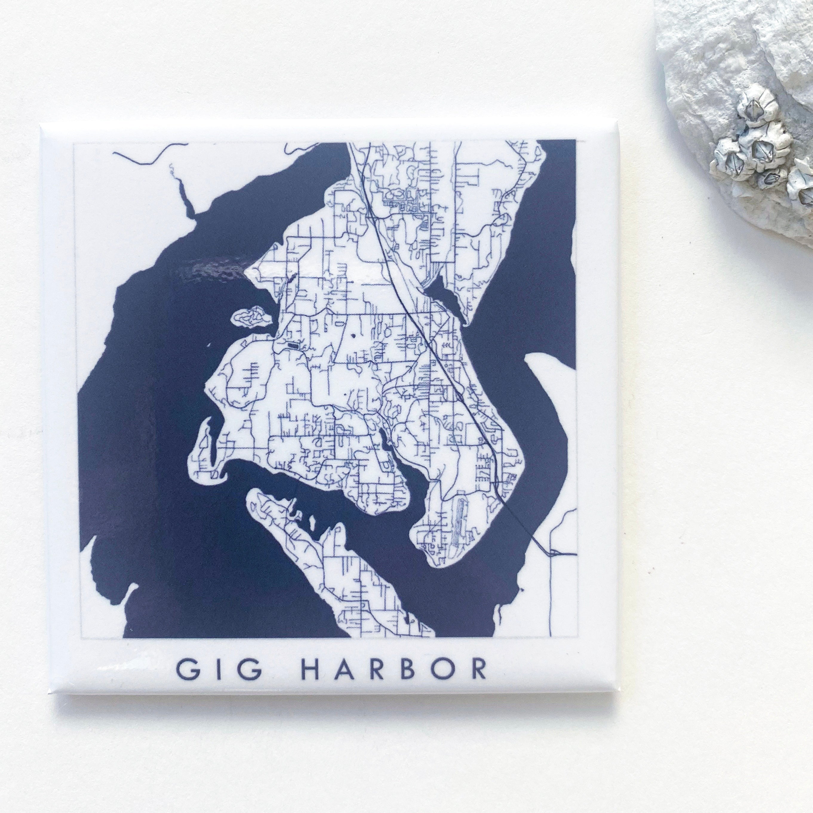 Gig Harbor Washington "Blueprint" Map: MAGNET