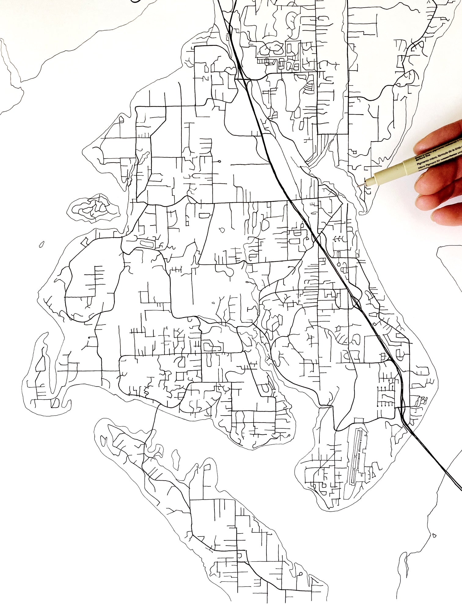 GIG HARBOR Washington Rowers Map Postcard