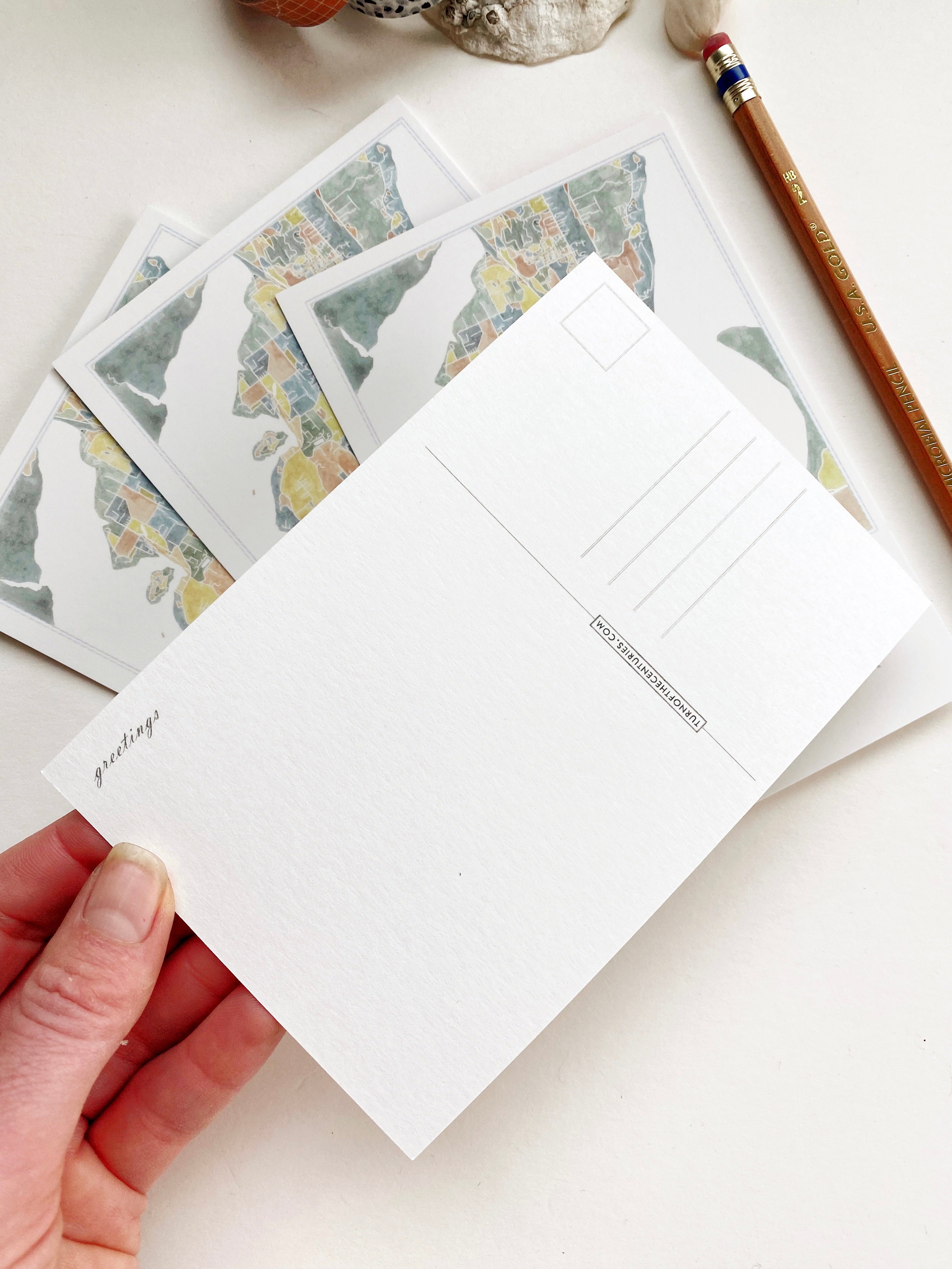 ColorFULL GIG HARBOR Washington Map Postcard