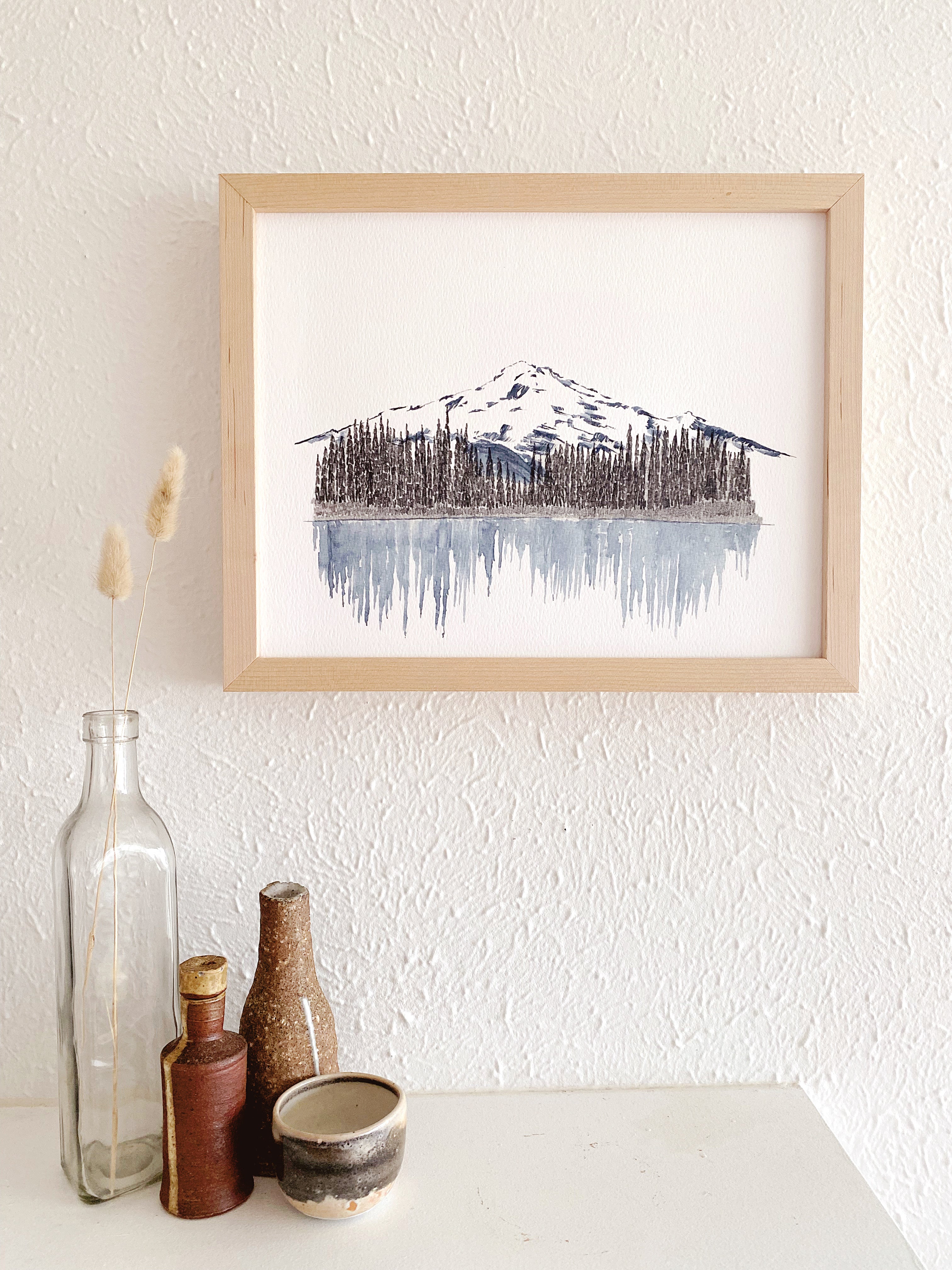 GLACIER PEAK + IMAGE LAKE / Glacier Peak, Washington USA Mountain Art