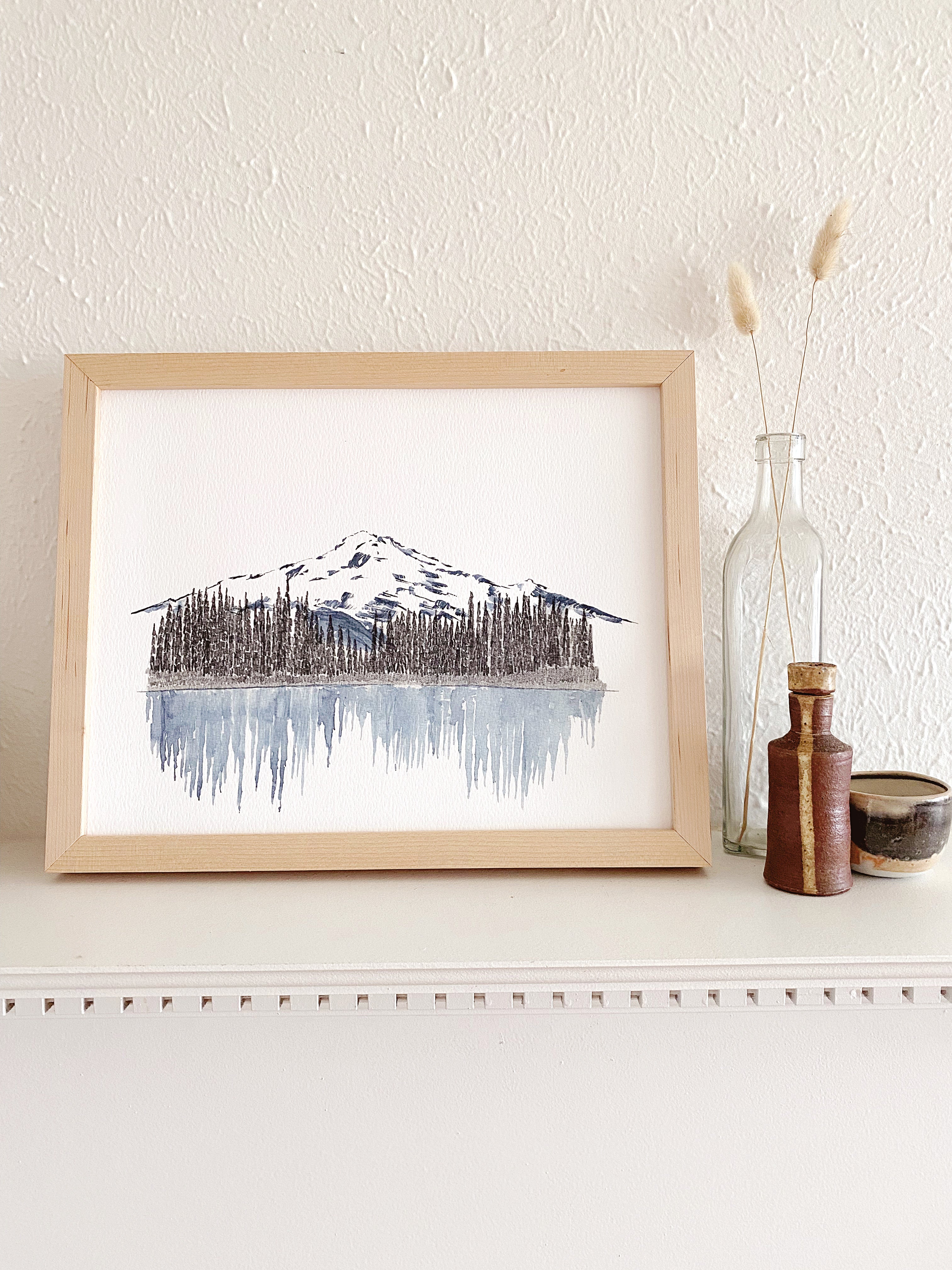 GLACIER PEAK + IMAGE LAKE / Glacier Peak, Washington USA Mountain Art