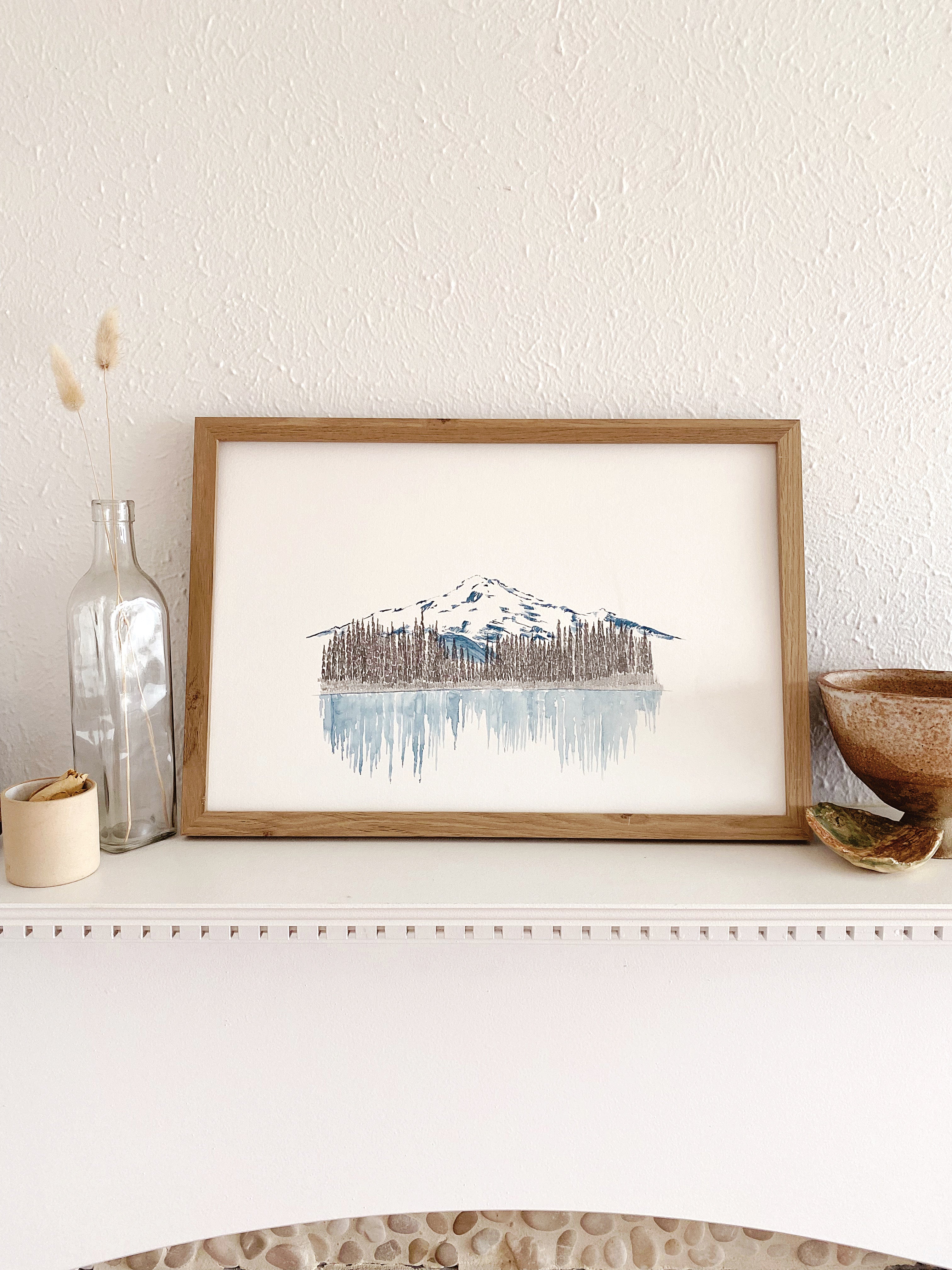 GLACIER PEAK + IMAGE LAKE / Glacier Peak, Washington USA Mountain Art