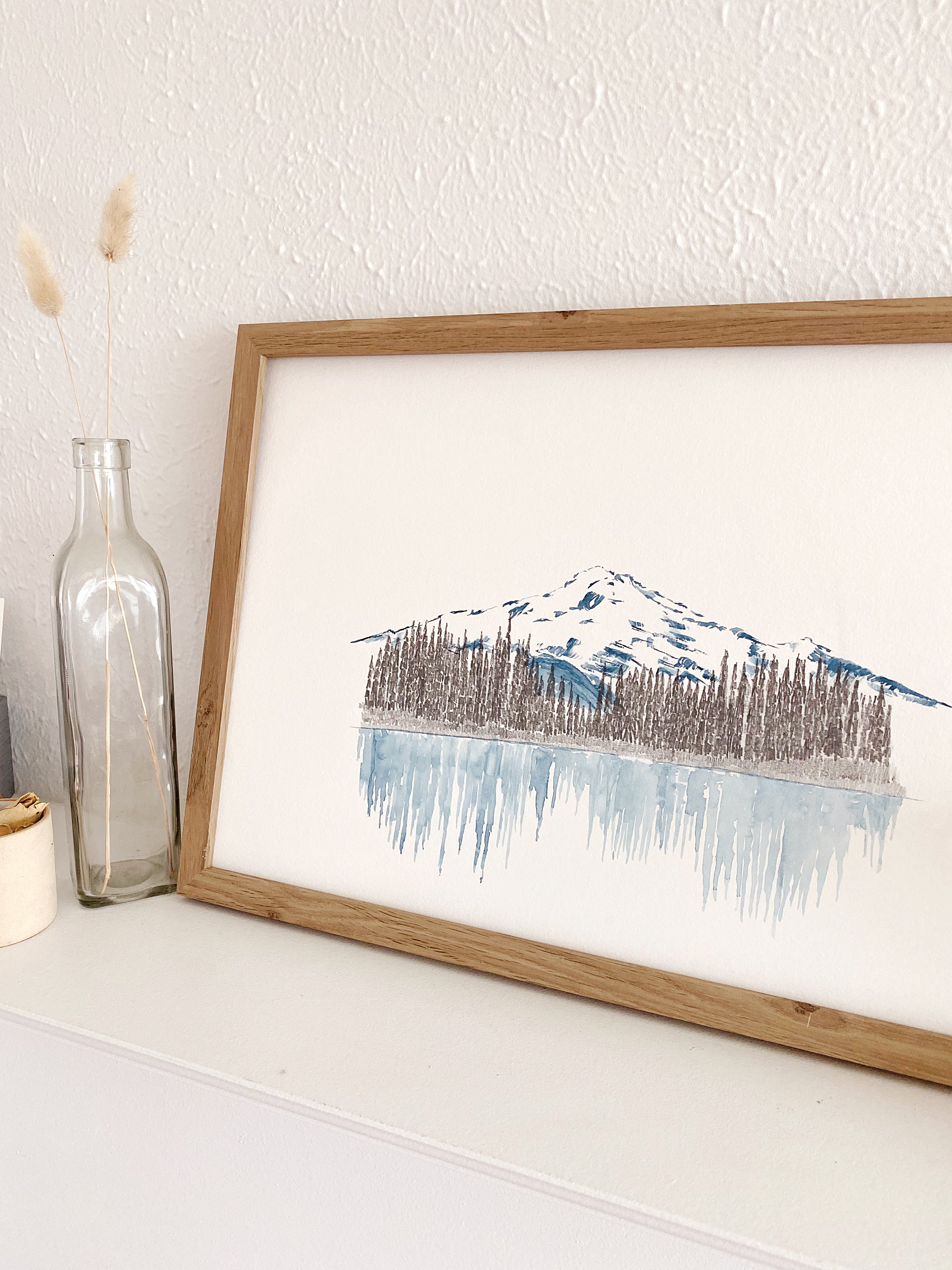 GLACIER PEAK + IMAGE LAKE / Glacier Peak, Washington USA Mountain Art