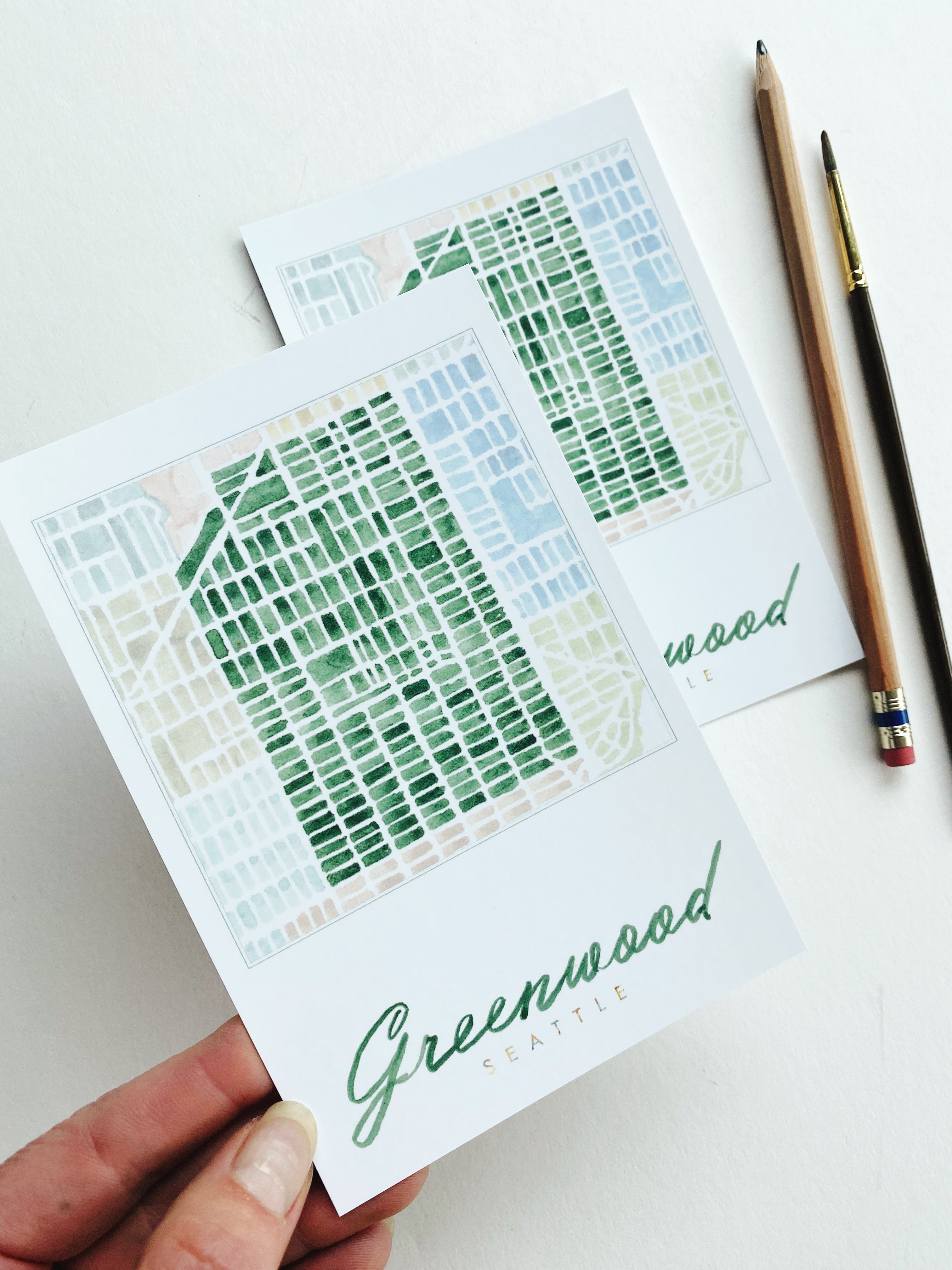 GREENWOOD Seattle (Seconds!) Neighborhood Map Postcard