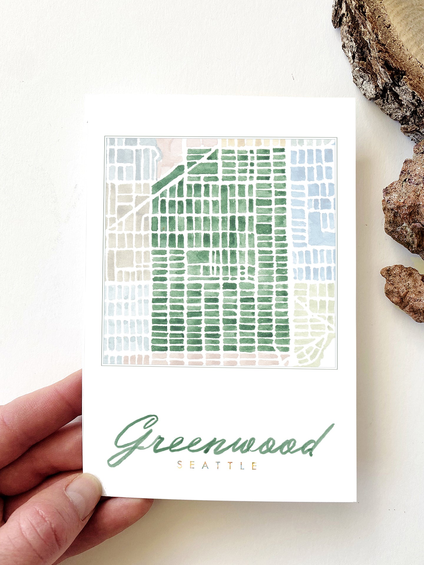 GREENWOOD Seattle (Seconds!) Neighborhood Map Postcard