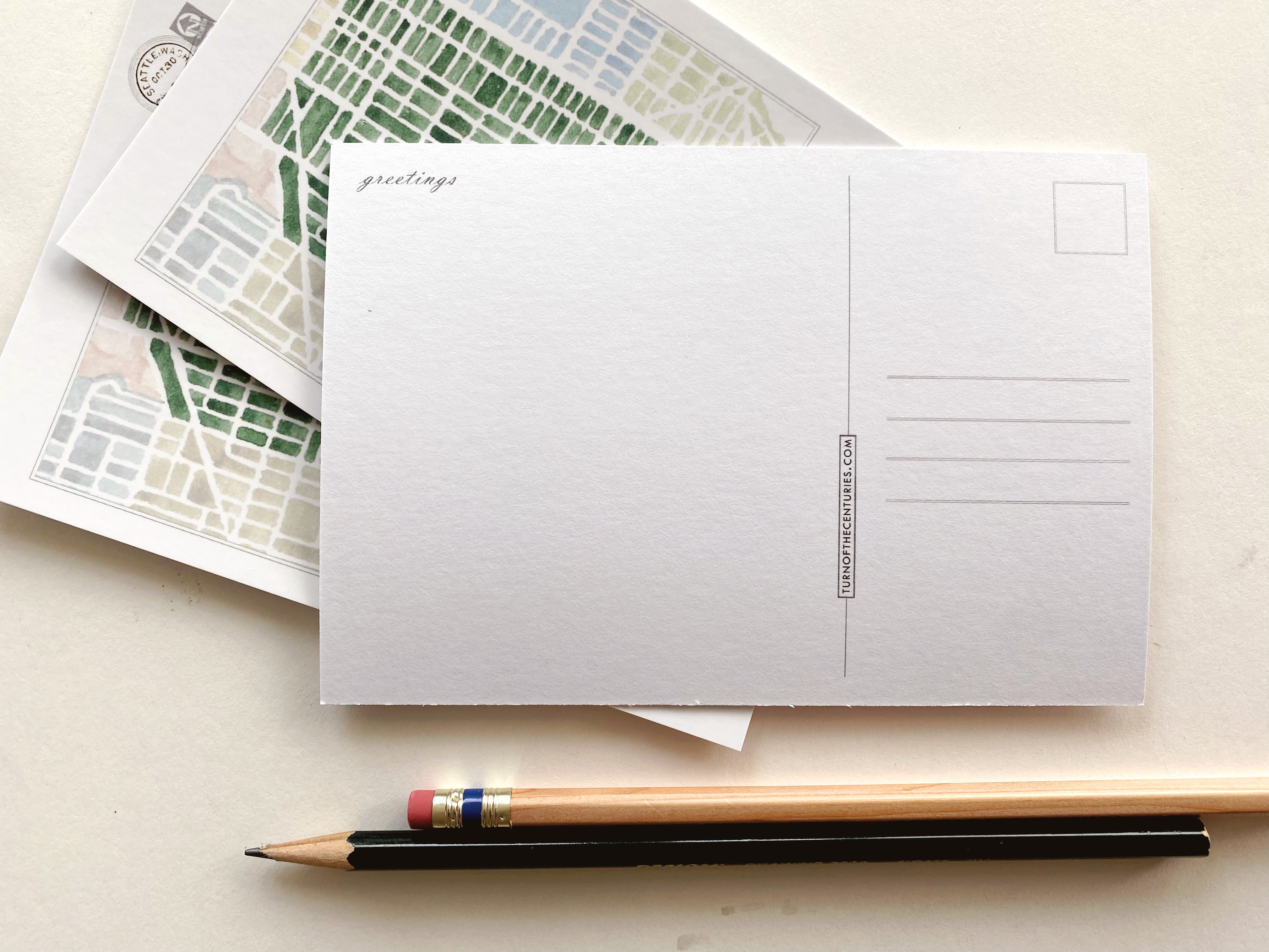 GREENWOOD Seattle Neighborhood Map Postcard