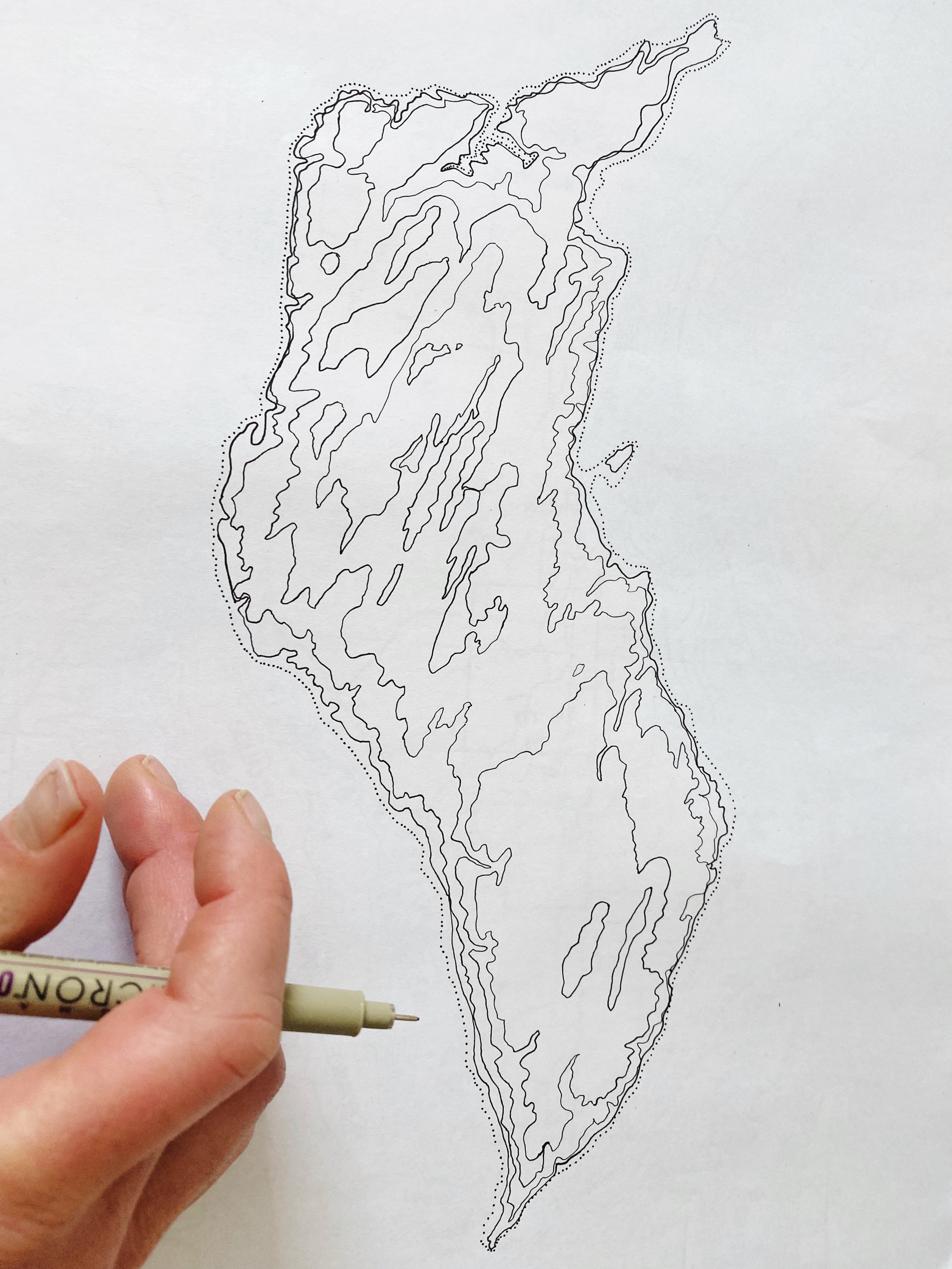 Custom YOUR AREA: "Sound Shores" Map: PRINT: Wholesale Only