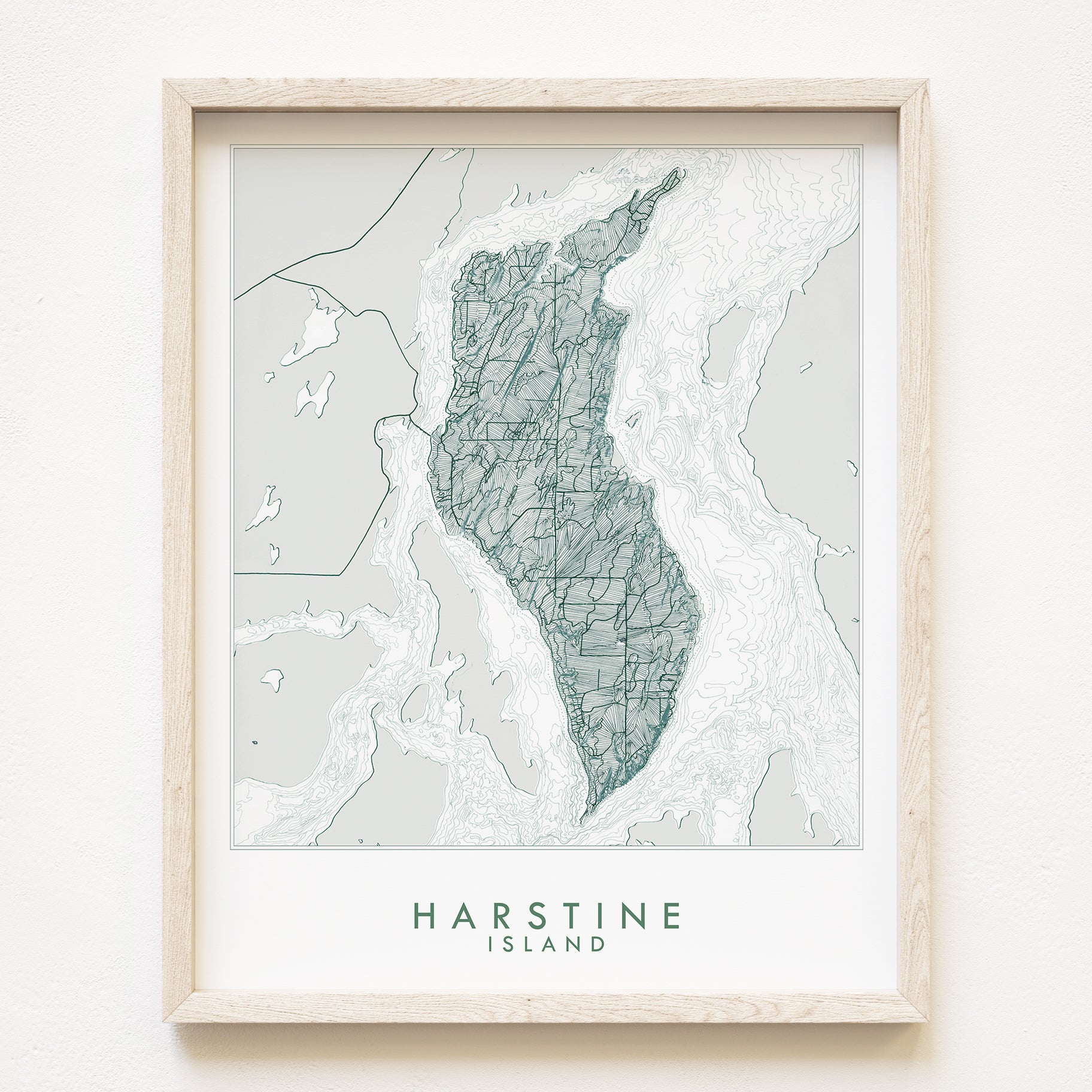 Custom YOUR AREA: "Sound Shores" Map: PRINT: Wholesale Only