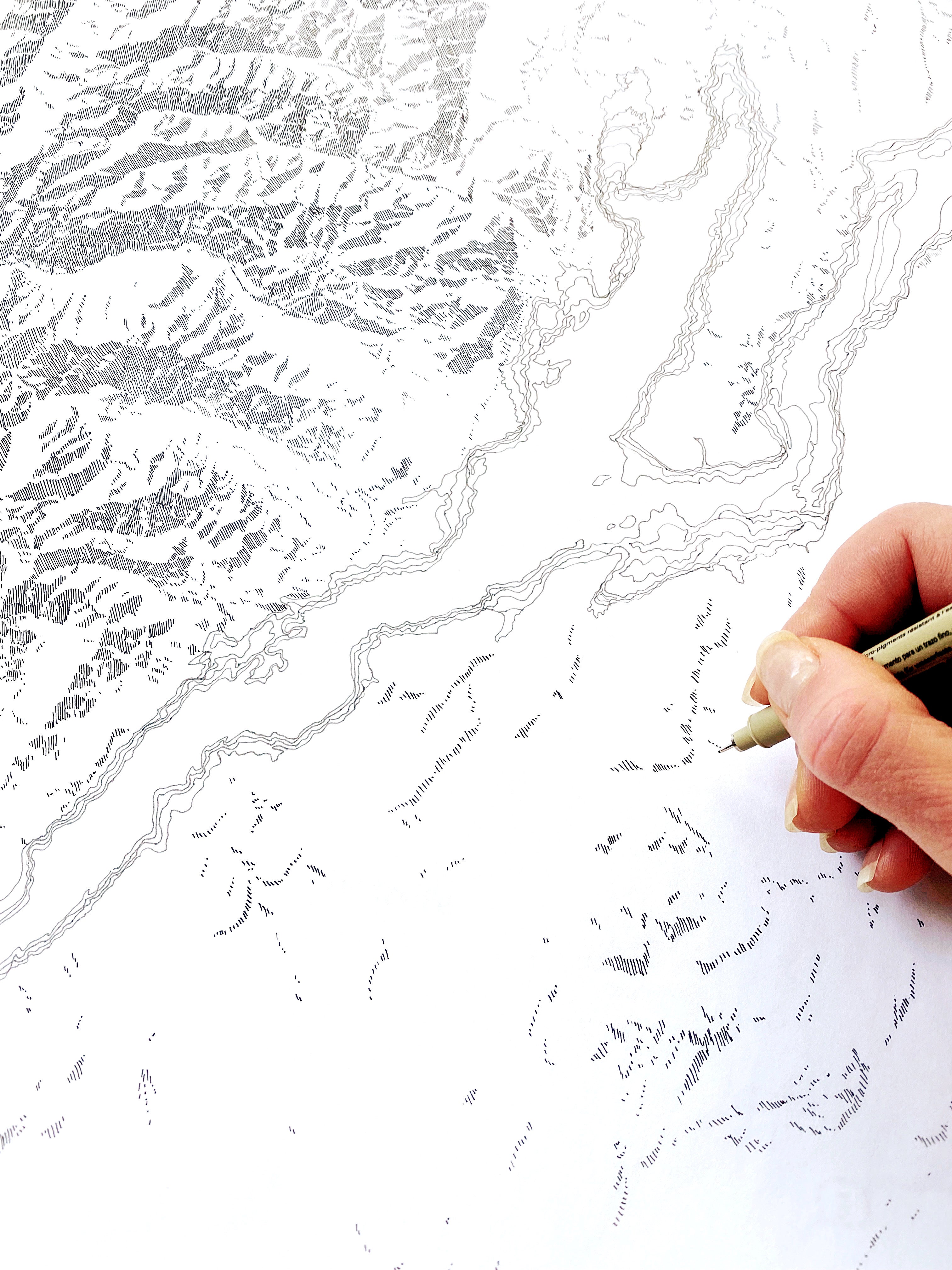 Custom YOUR AREA: "Sound Shores" Map: PRINT: Wholesale Only