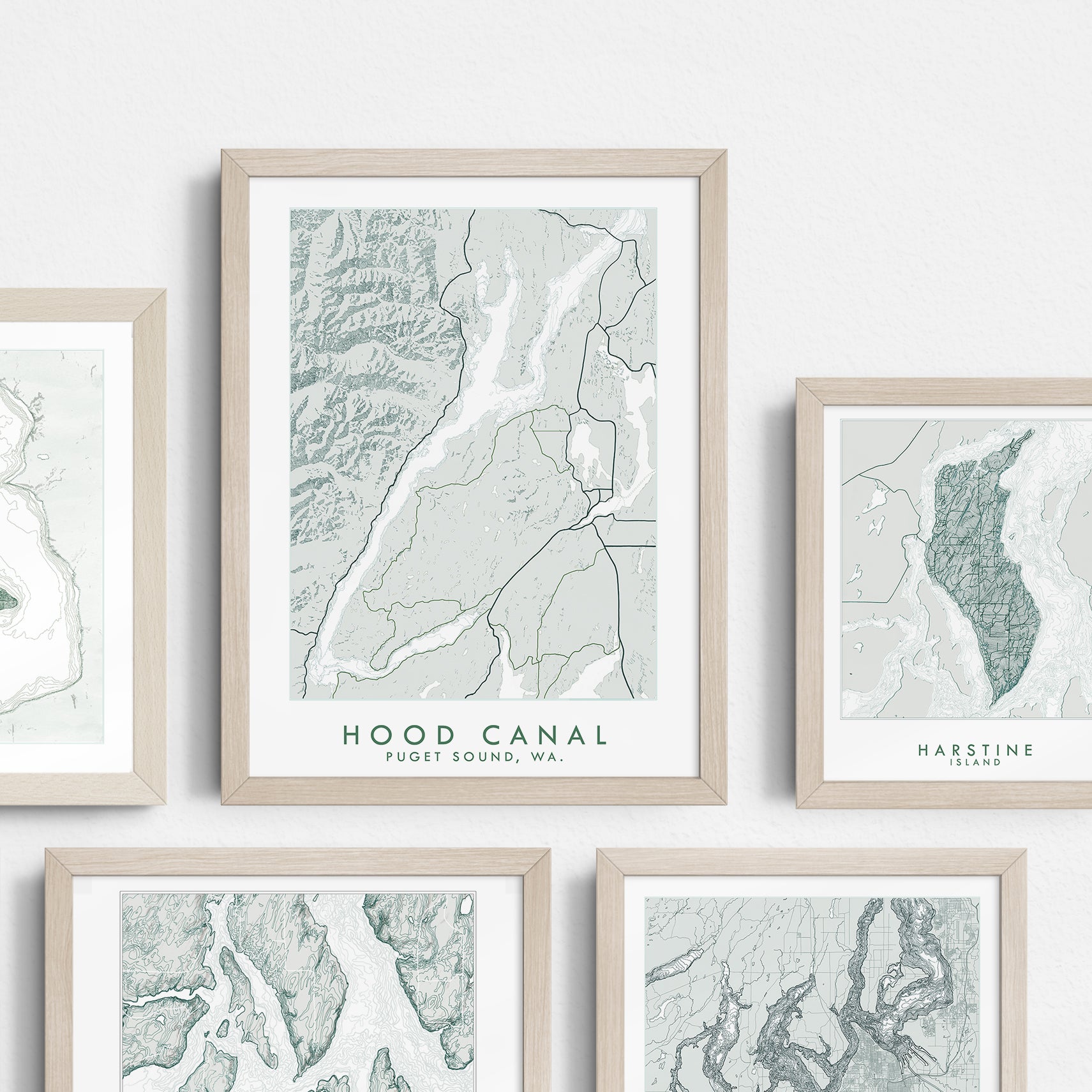 Custom YOUR AREA: "Sound Shores" Map: PRINT: Wholesale Only