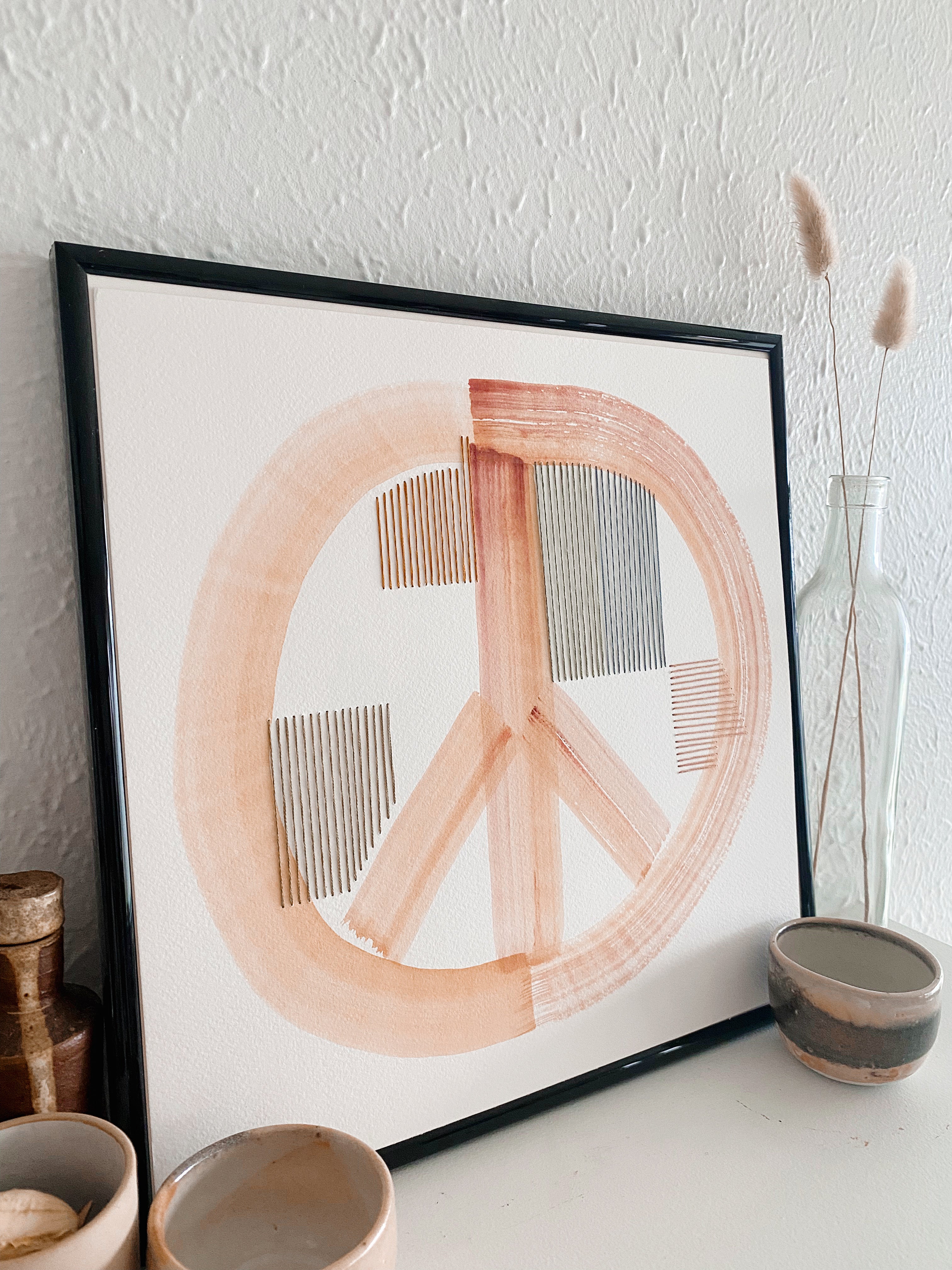 How Do We Get to Peace? Brush + Stitch no. 5
