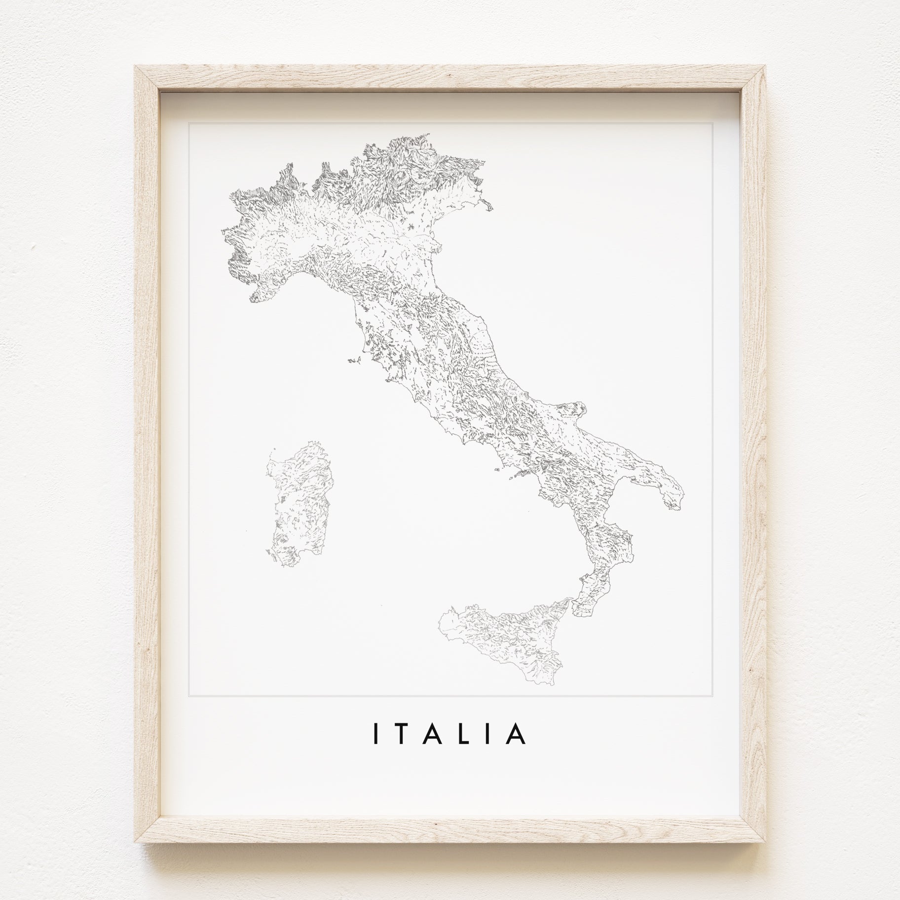 ITALIA Topographical Map: PRINT