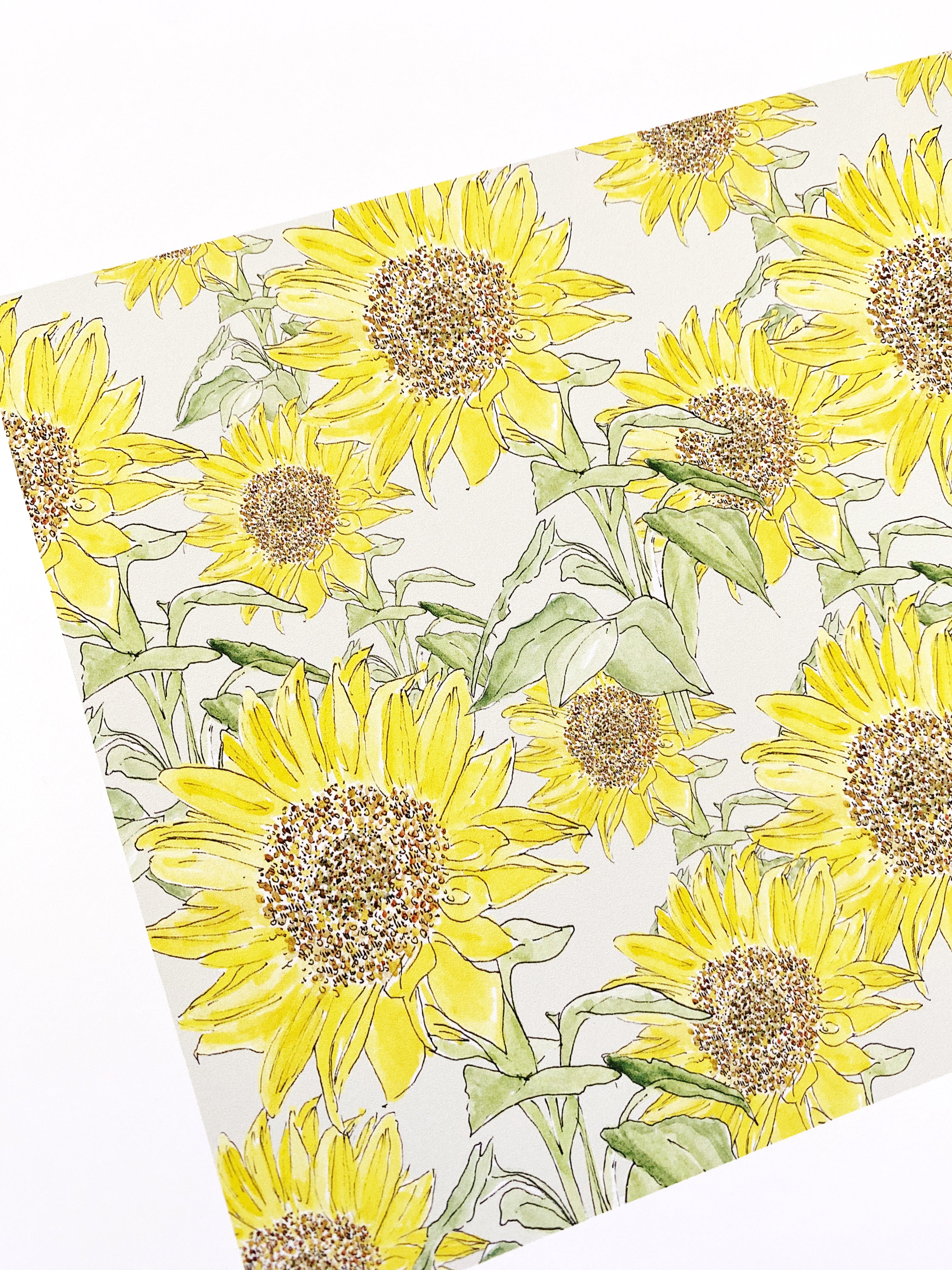 KANSAS State Flower Map: Sunflower: PRINT