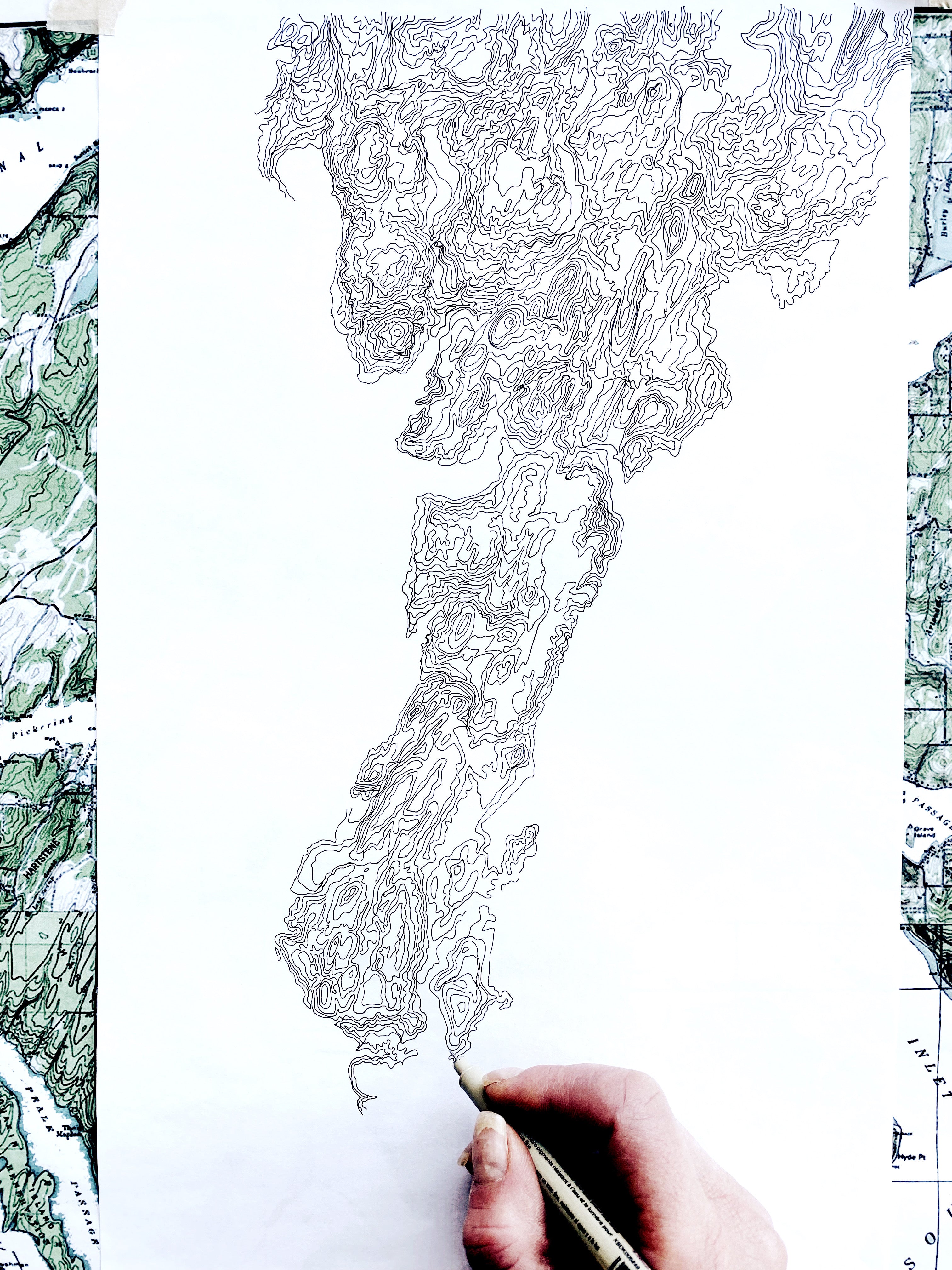 Custom YOUR AREA: "Sound Shores" Map: PRINT: Wholesale Only