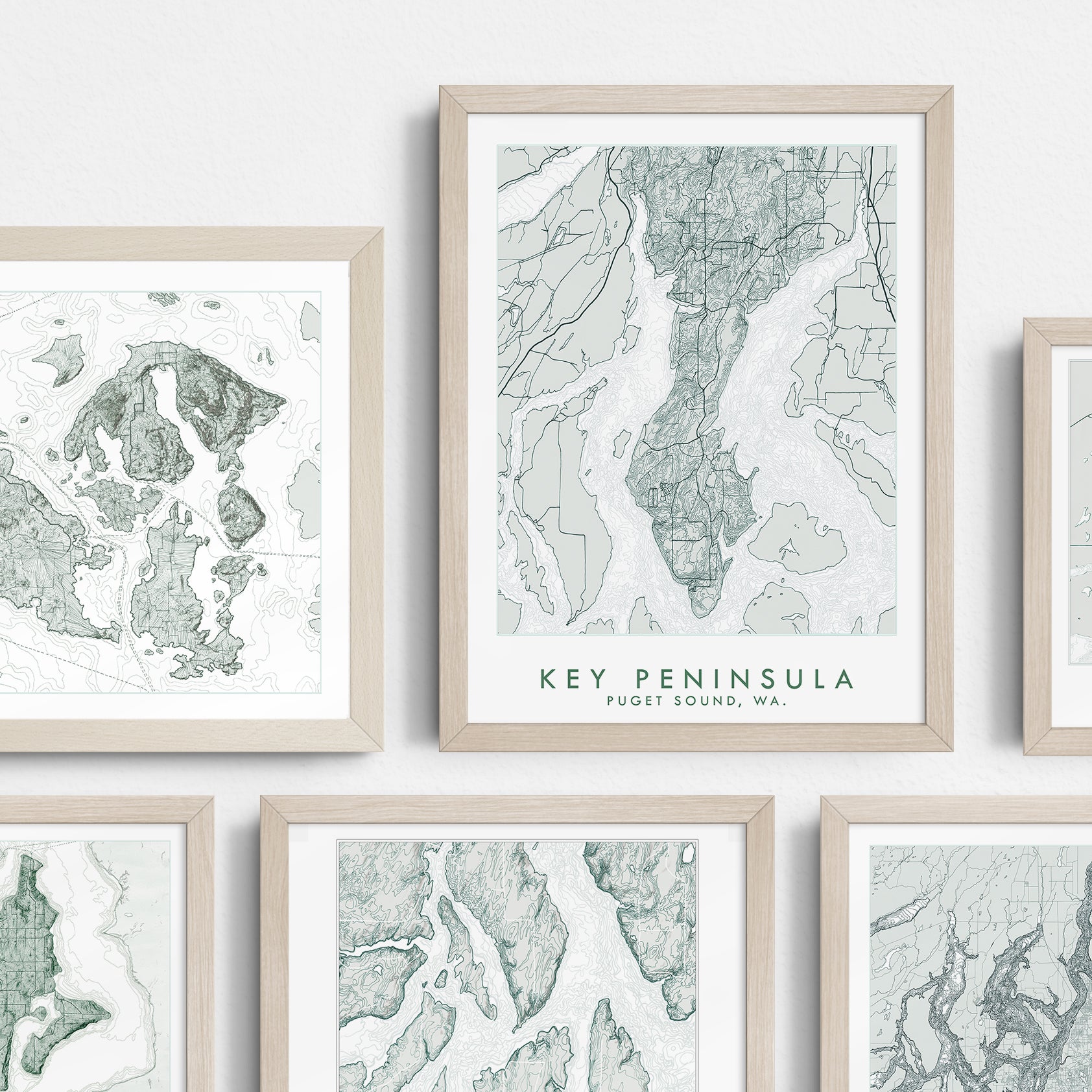 Custom YOUR AREA: "Sound Shores" Map: PRINT: Wholesale Only