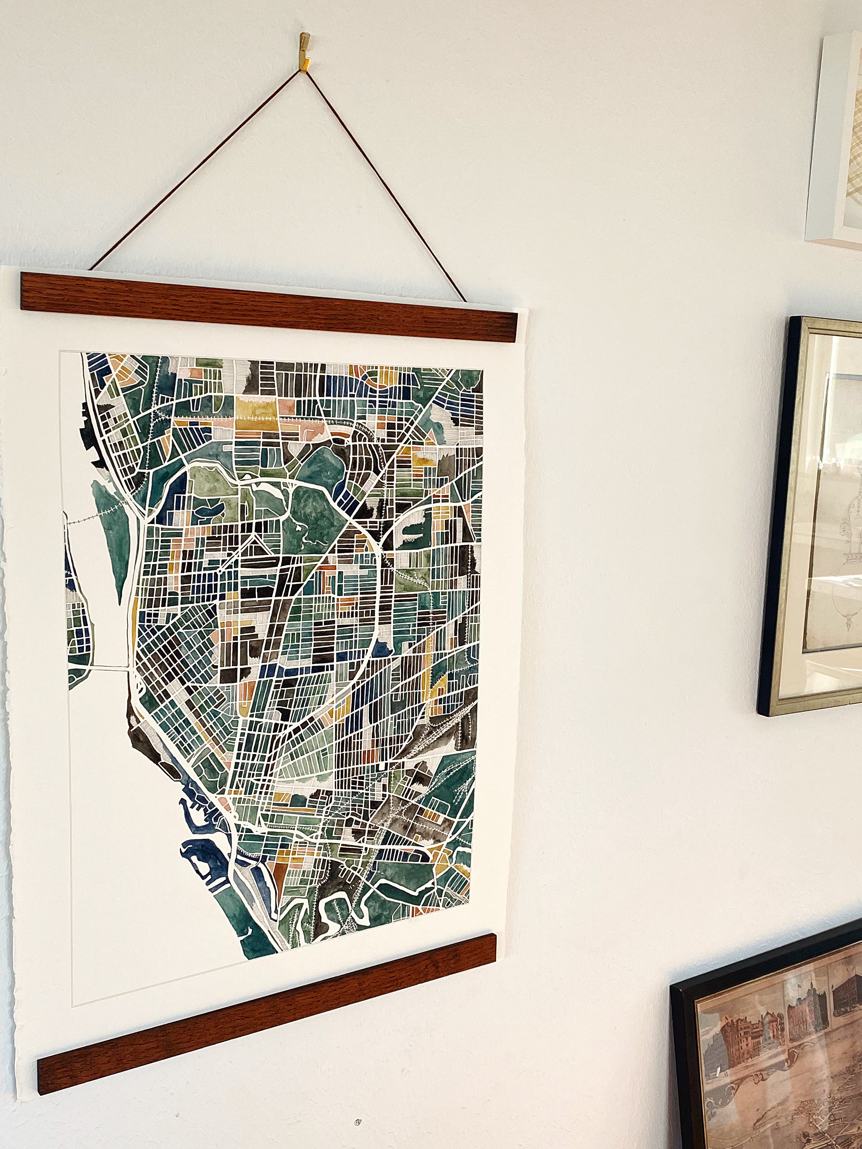 URBAN BURDEN: BUFFALO NY Mixed-media Art Map Original Painting