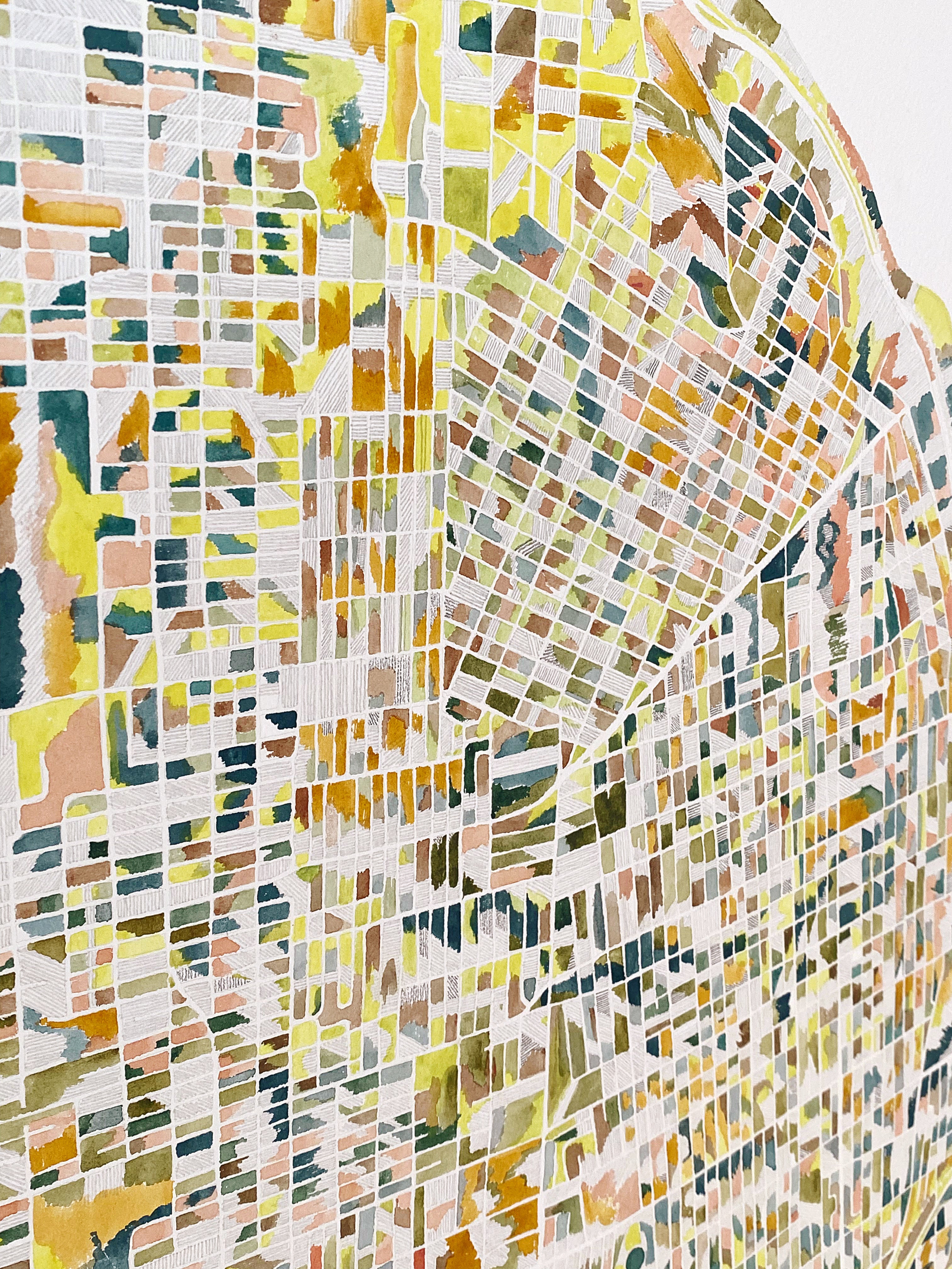 URBAN BURDEN: TACOMA Mixed-media Art Map Original Painting