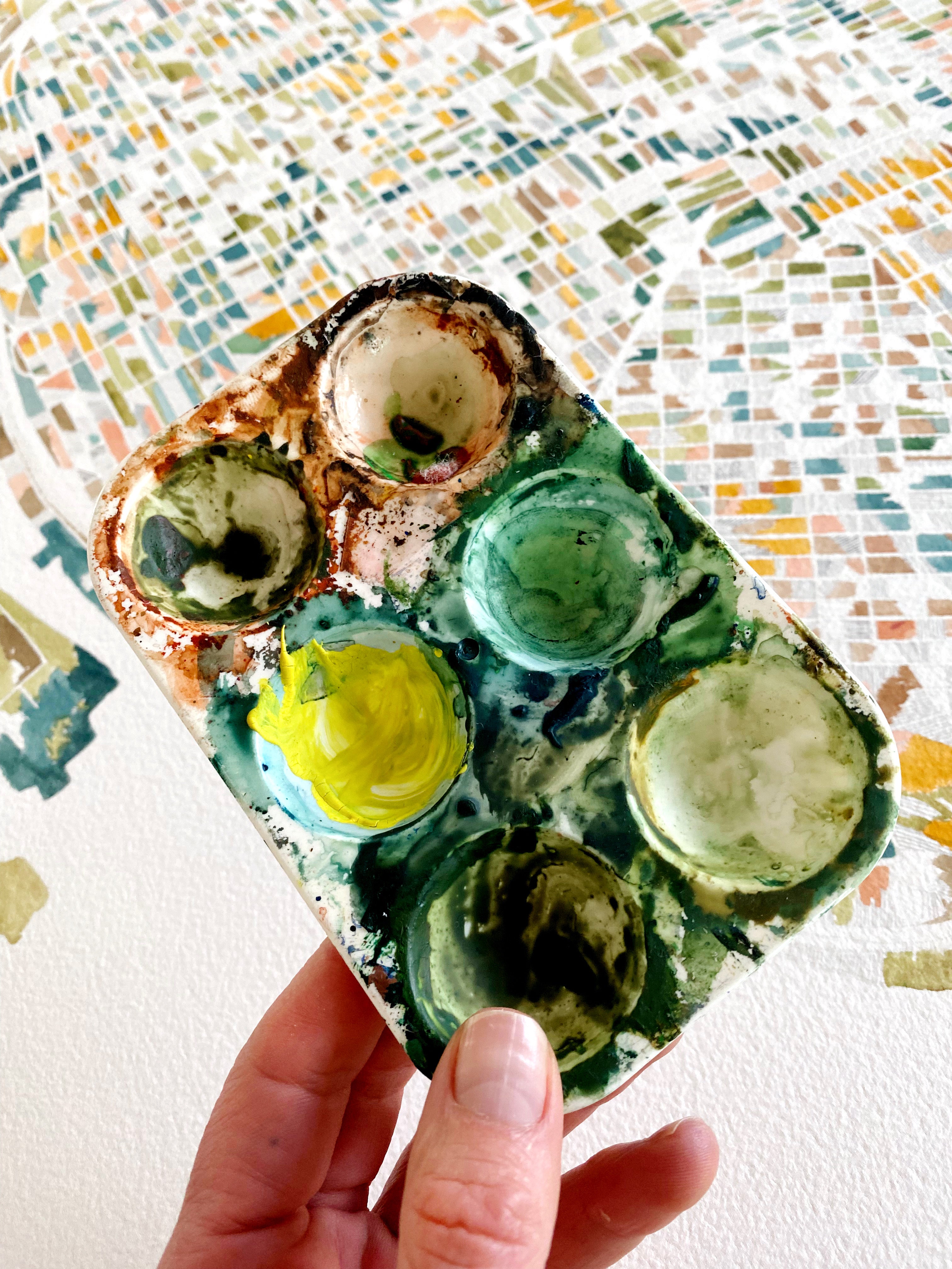 URBAN BURDEN: TACOMA Mixed-media Art Map Original Painting