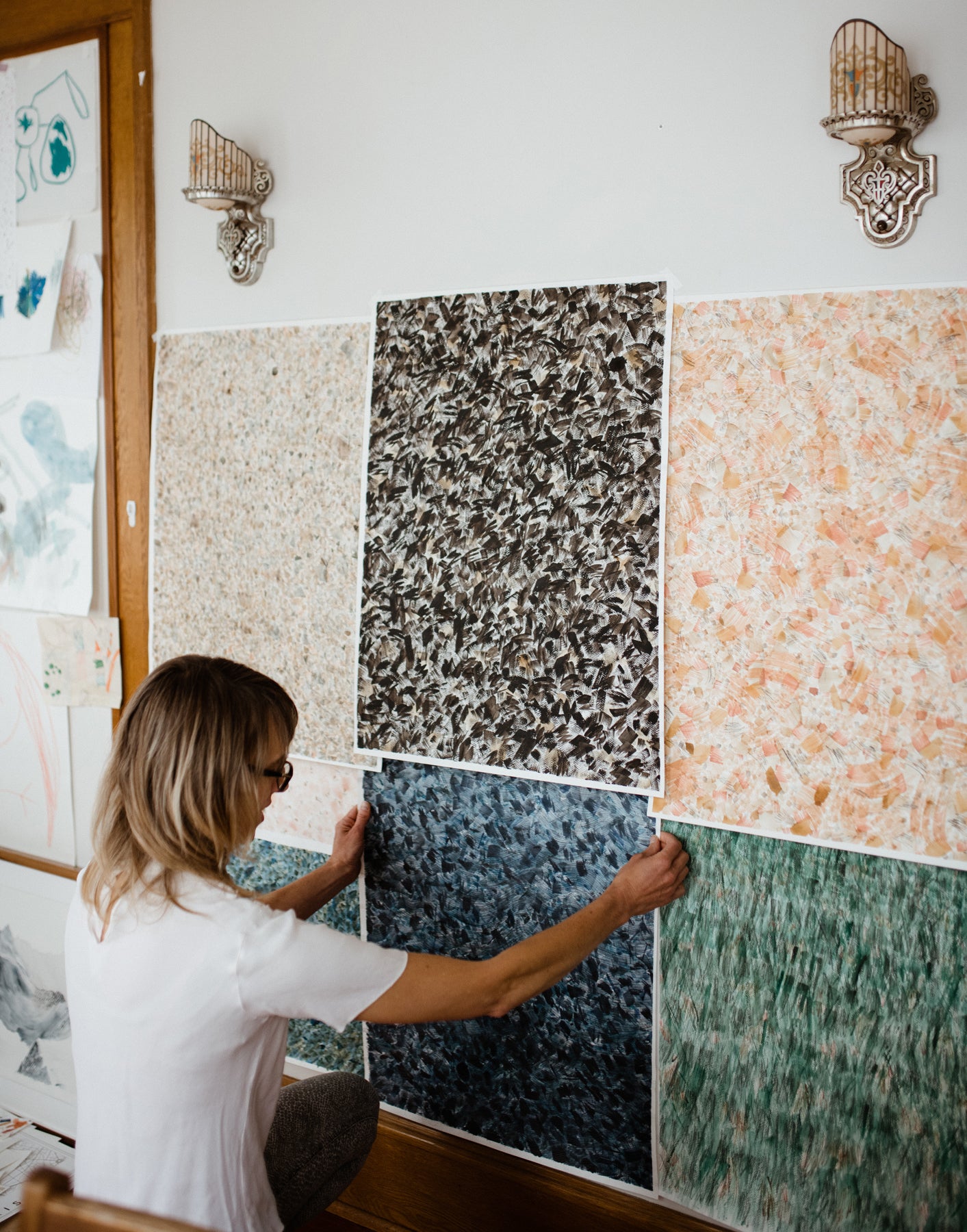 Custom YOUR CITY: Painted "Urban Fabrics" Map: PRINT: Wholesale Only