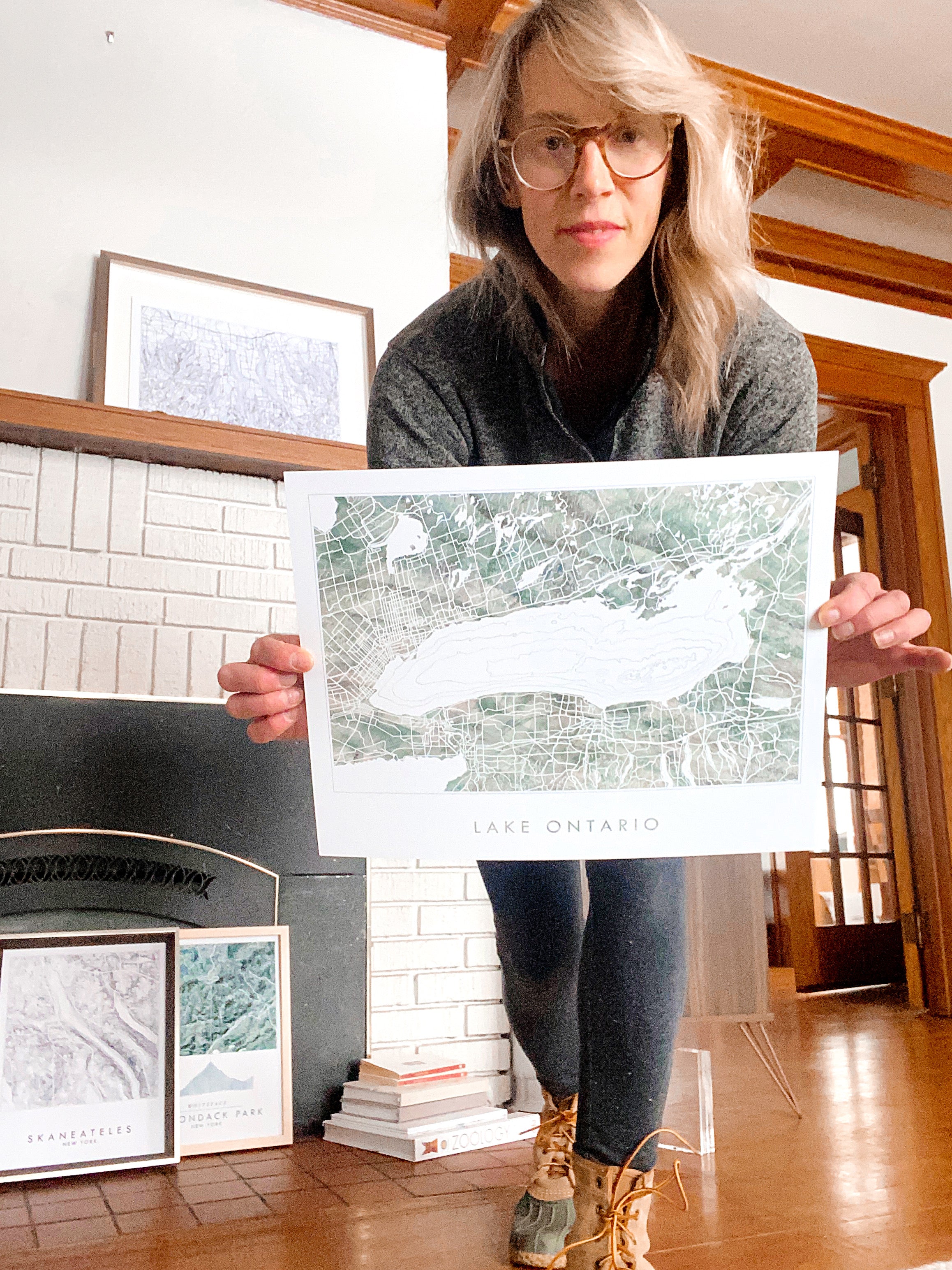 Custom YOUR NATURE SPOT: Topographical Art Map: PRINT: Wholesale Only