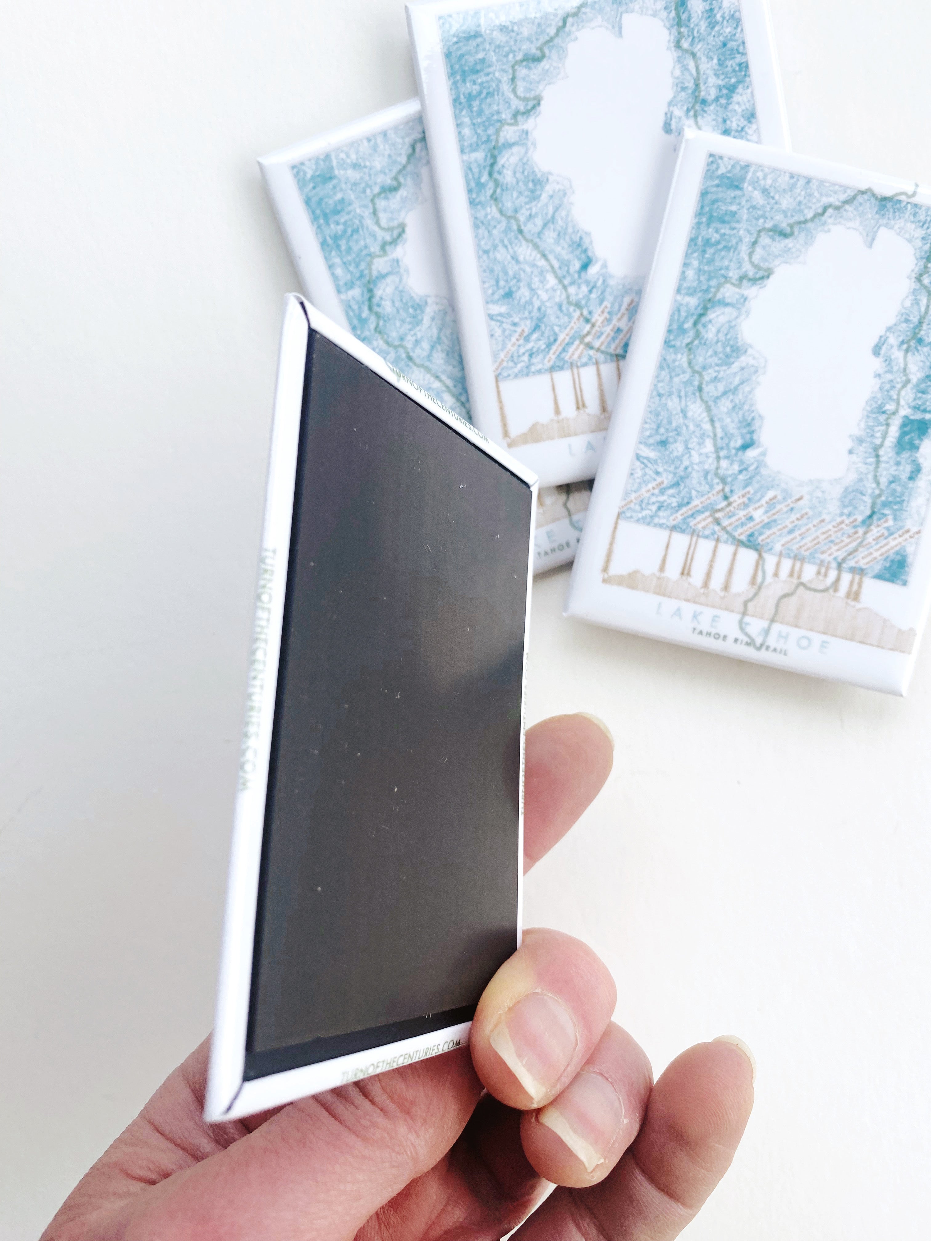 LAKE TAHOE - Tahoe Rim Trail Scene + Topographical Art Map: MAGNET