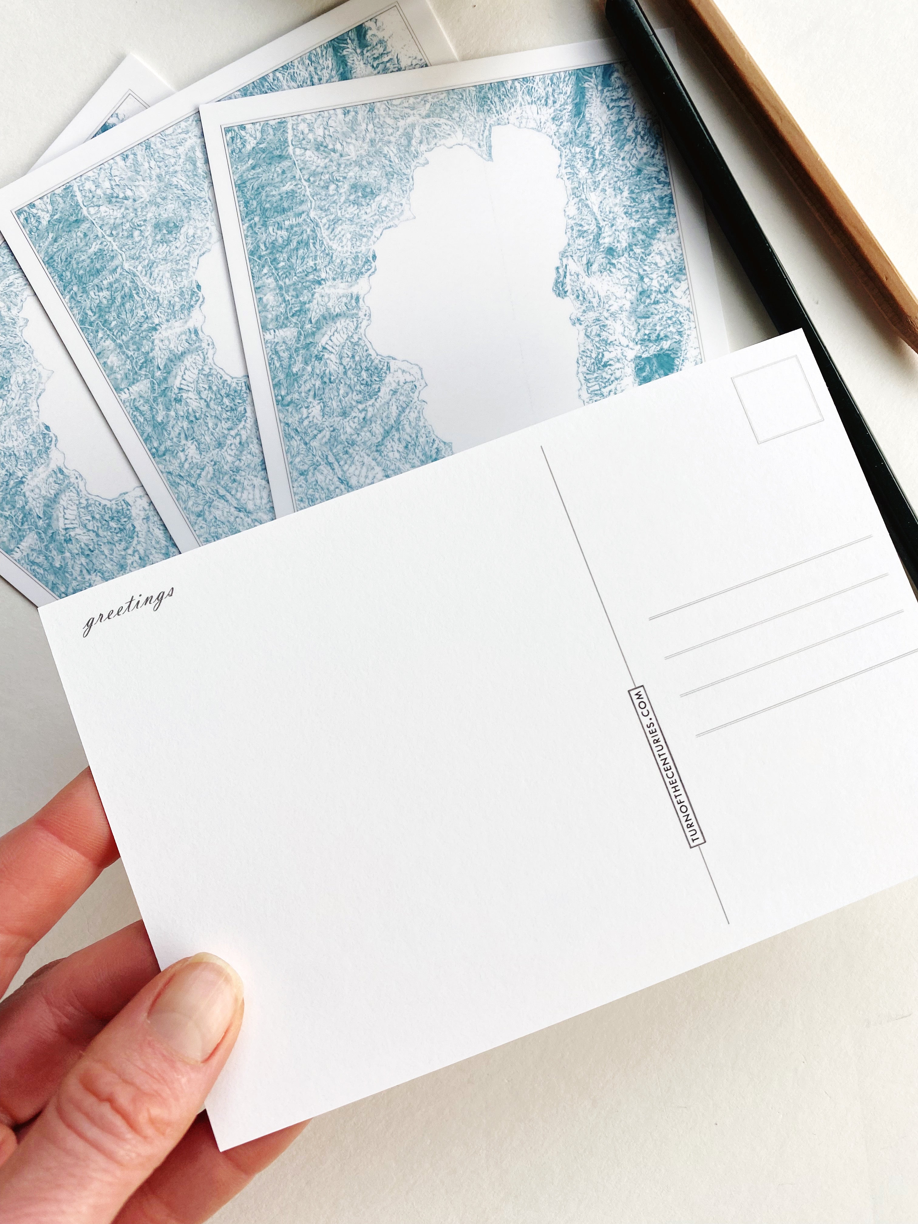 LAKE TAHOE - Mount Tallac Scene + Map - Standard Postcard