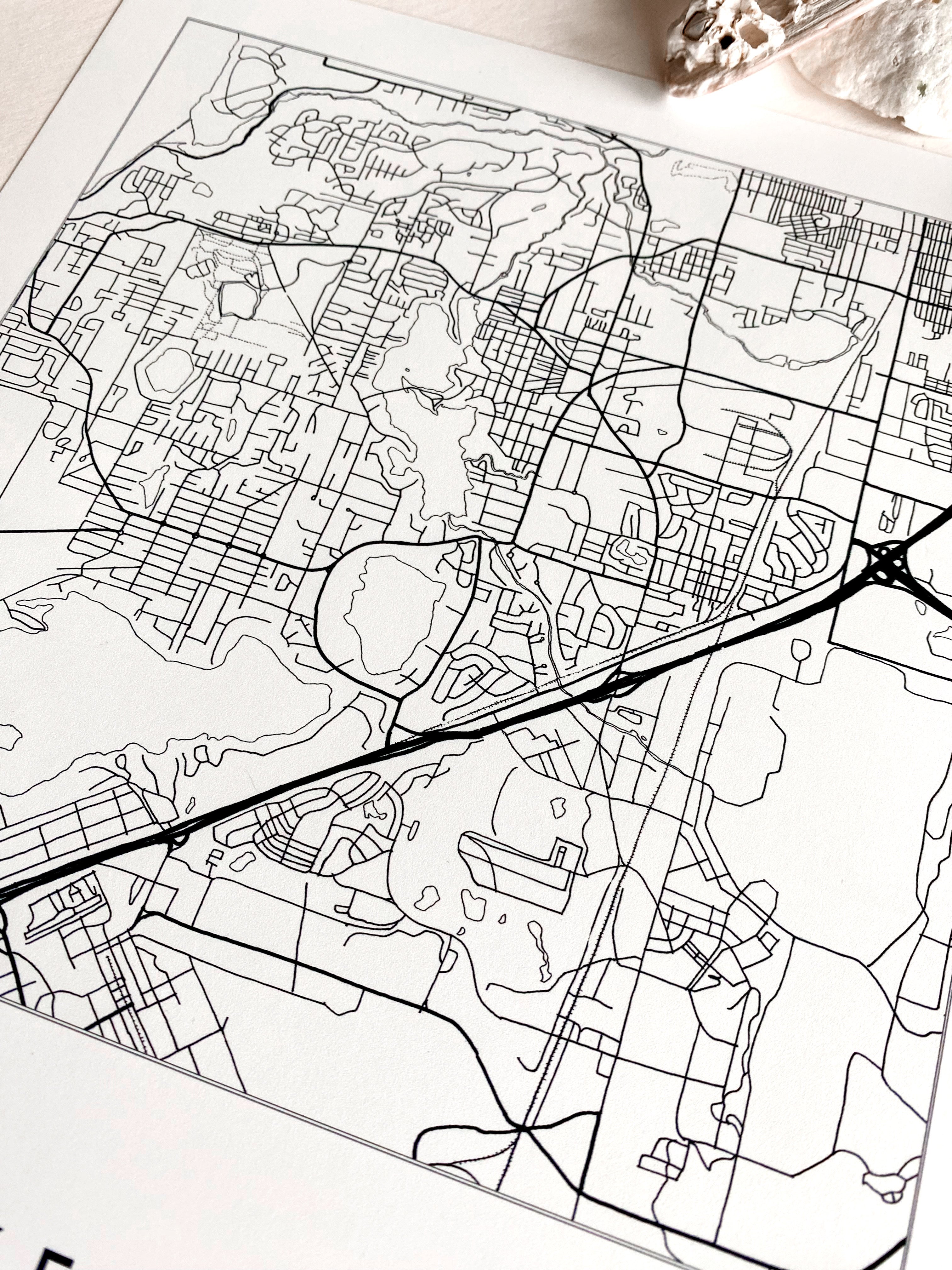 LAKEWOOD Washington City Lines Map: PRINT
