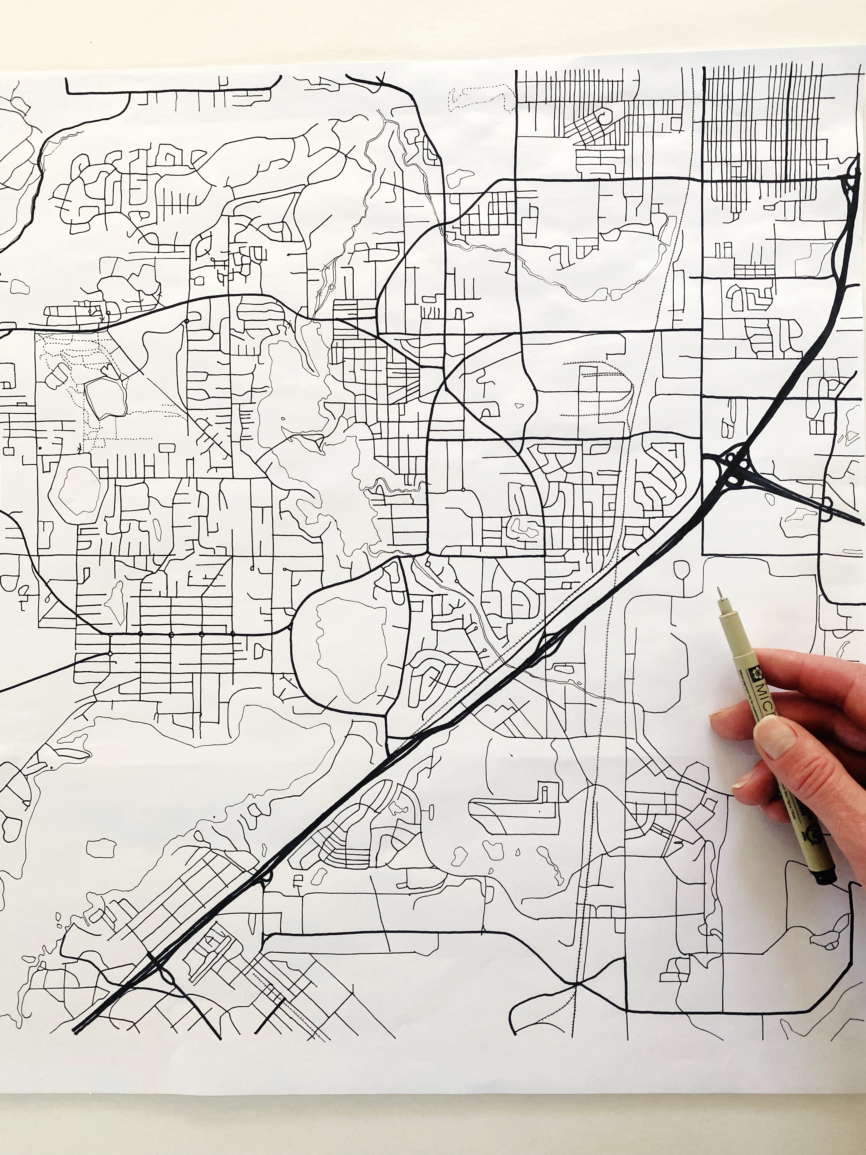 LAKEWOOD Washington City Lines Map: PRINT