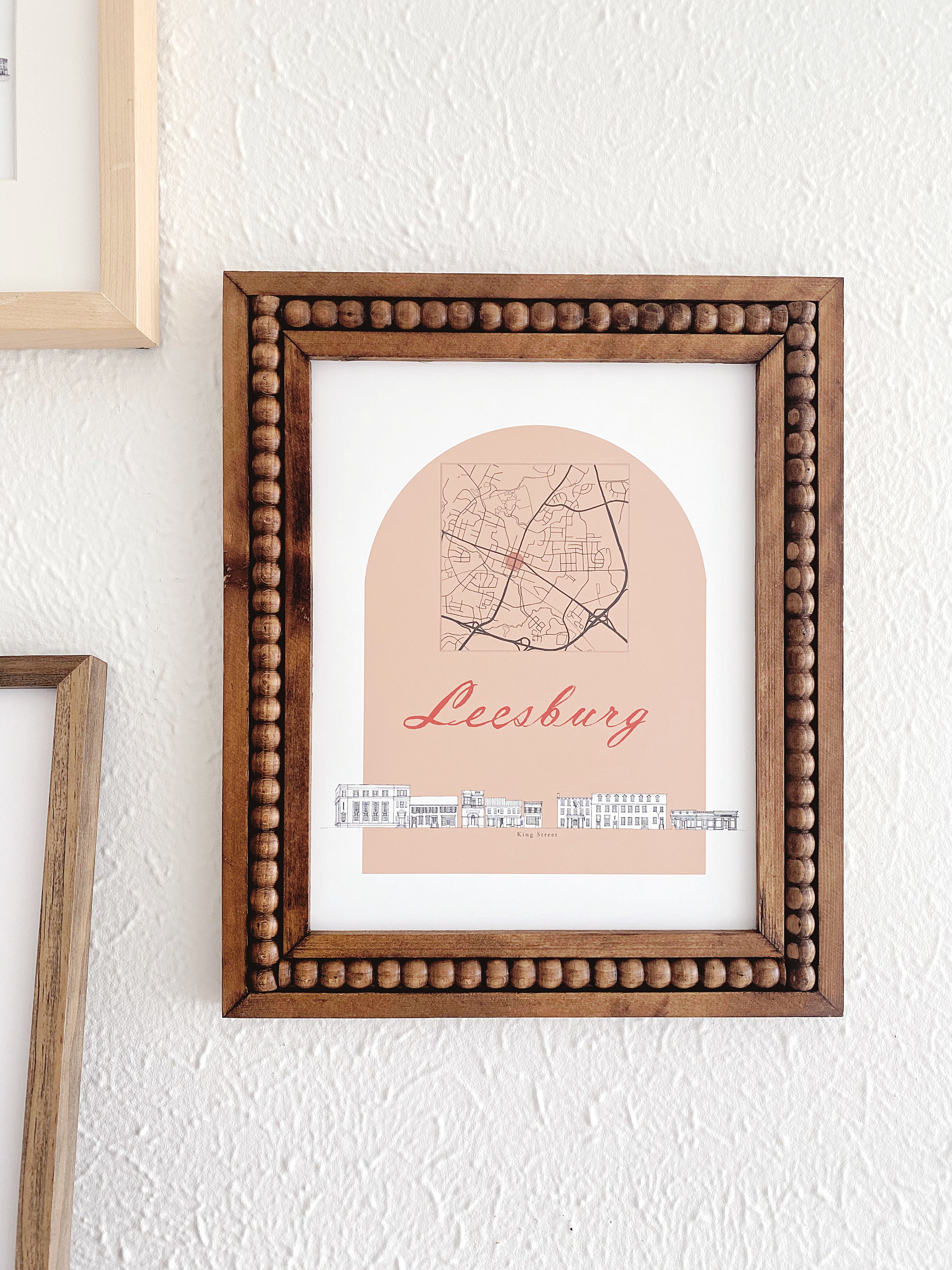 LEESBURG Virginia Streetscape + Map: PRINT