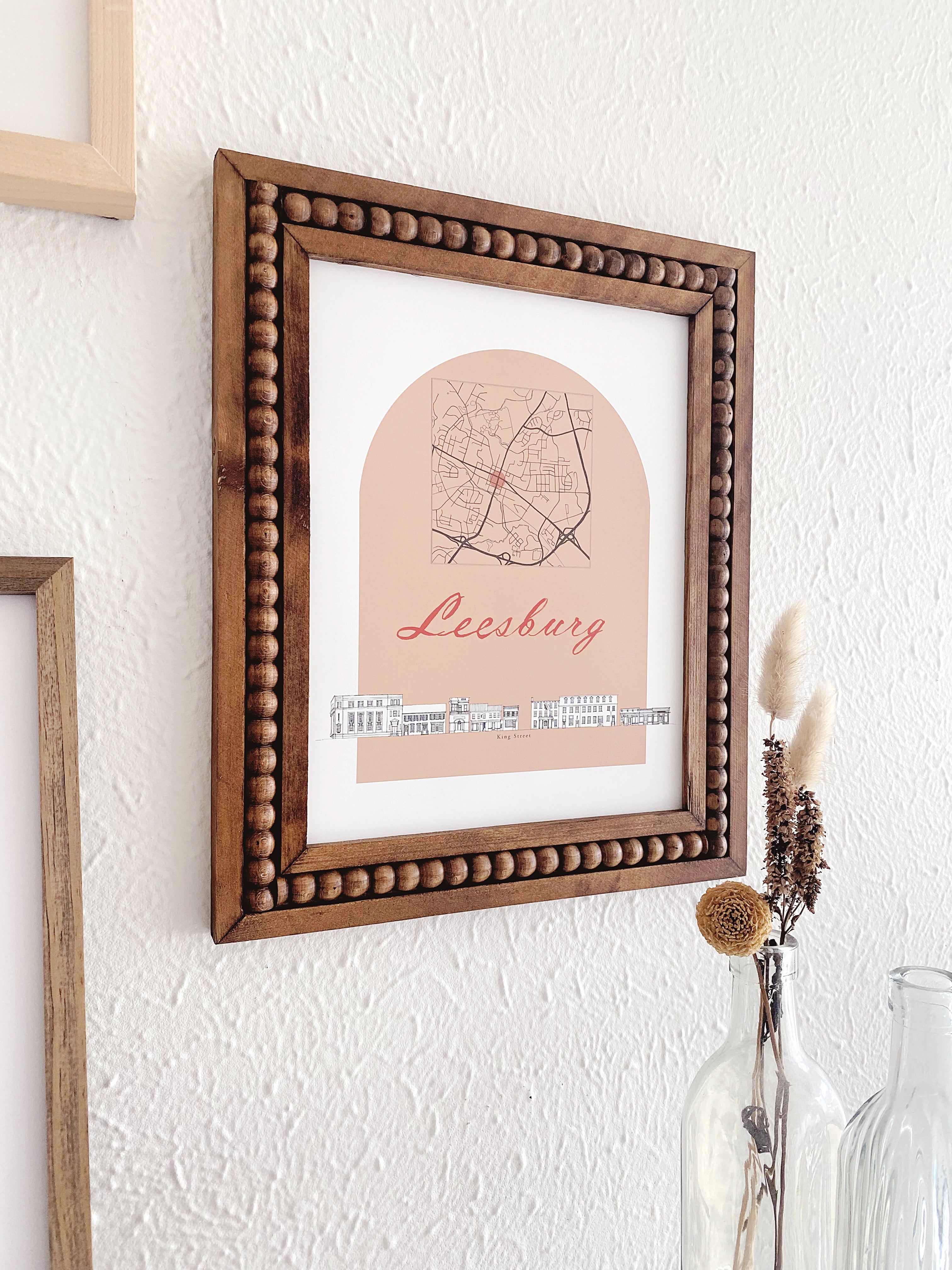 LEESBURG Virginia Streetscape + Map: PRINT