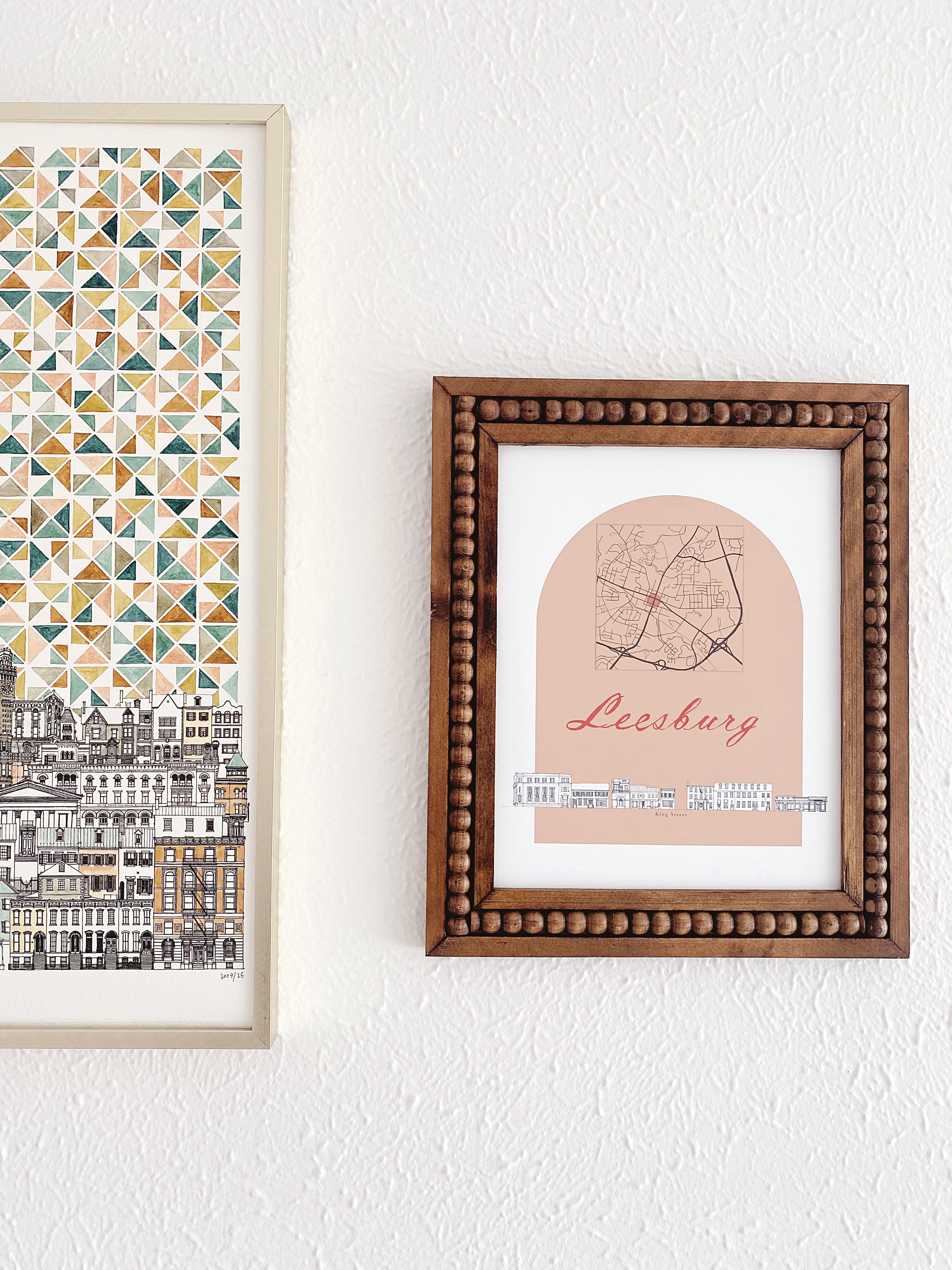 LEESBURG Virginia Streetscape + Map: PRINT