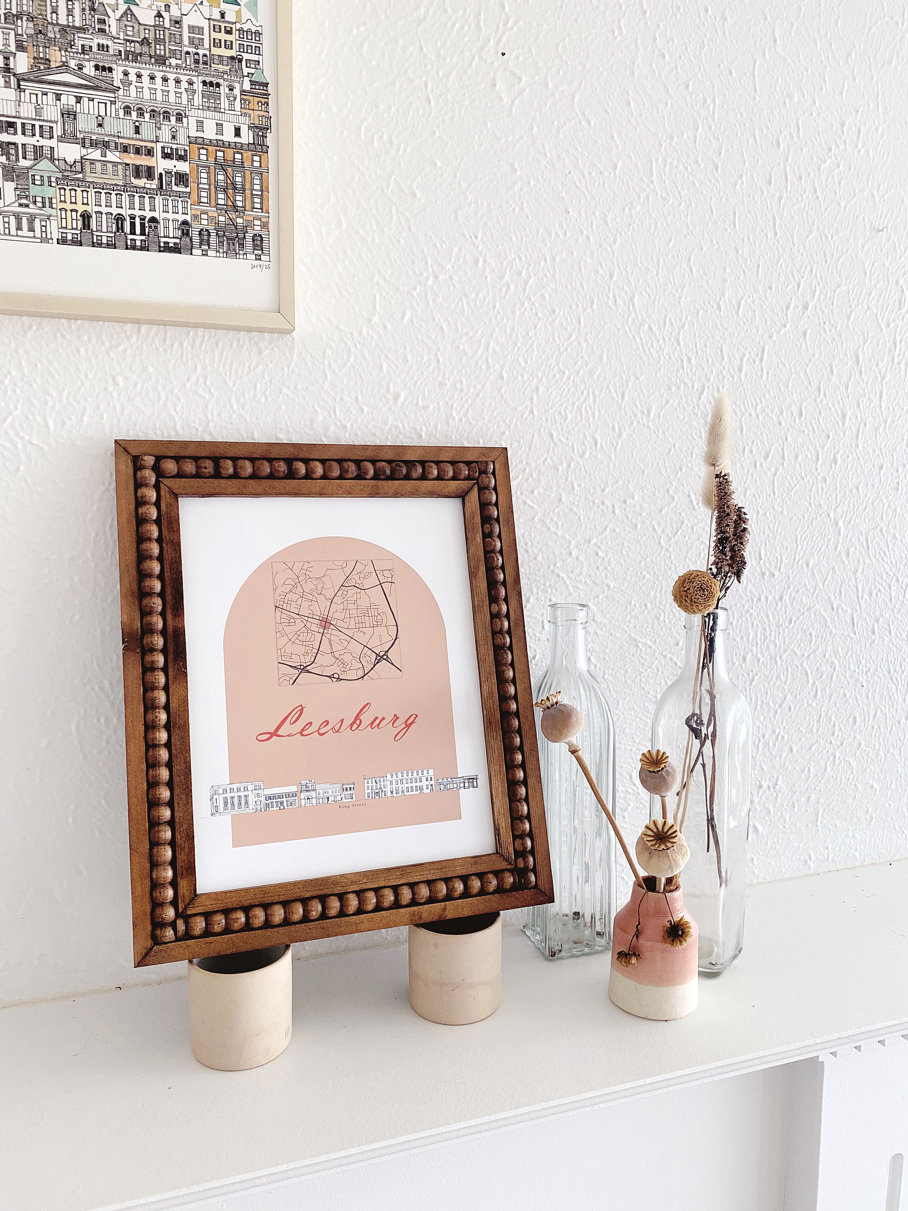 LEESBURG Virginia Streetscape + Map: PRINT