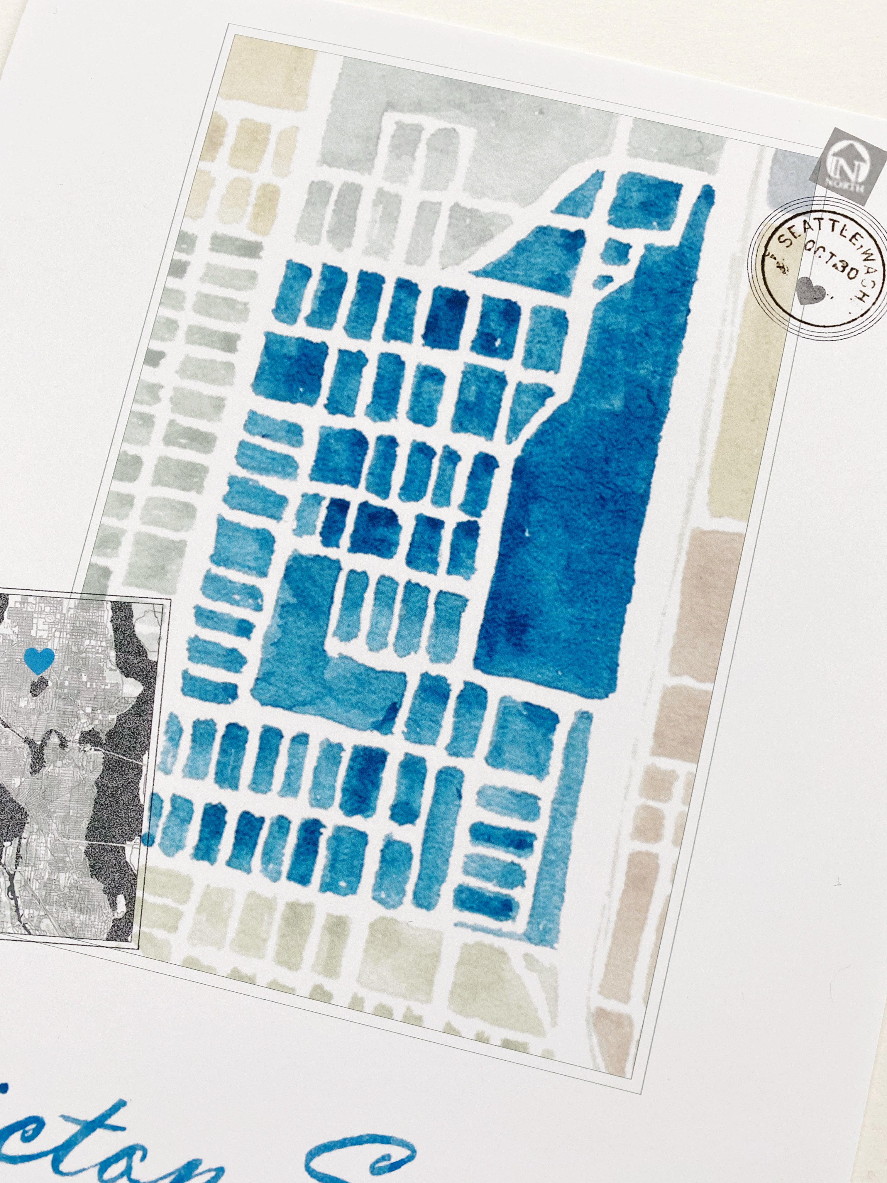 Licton Springs SEATTLE Neighborhood Watercolor Map: PRINT