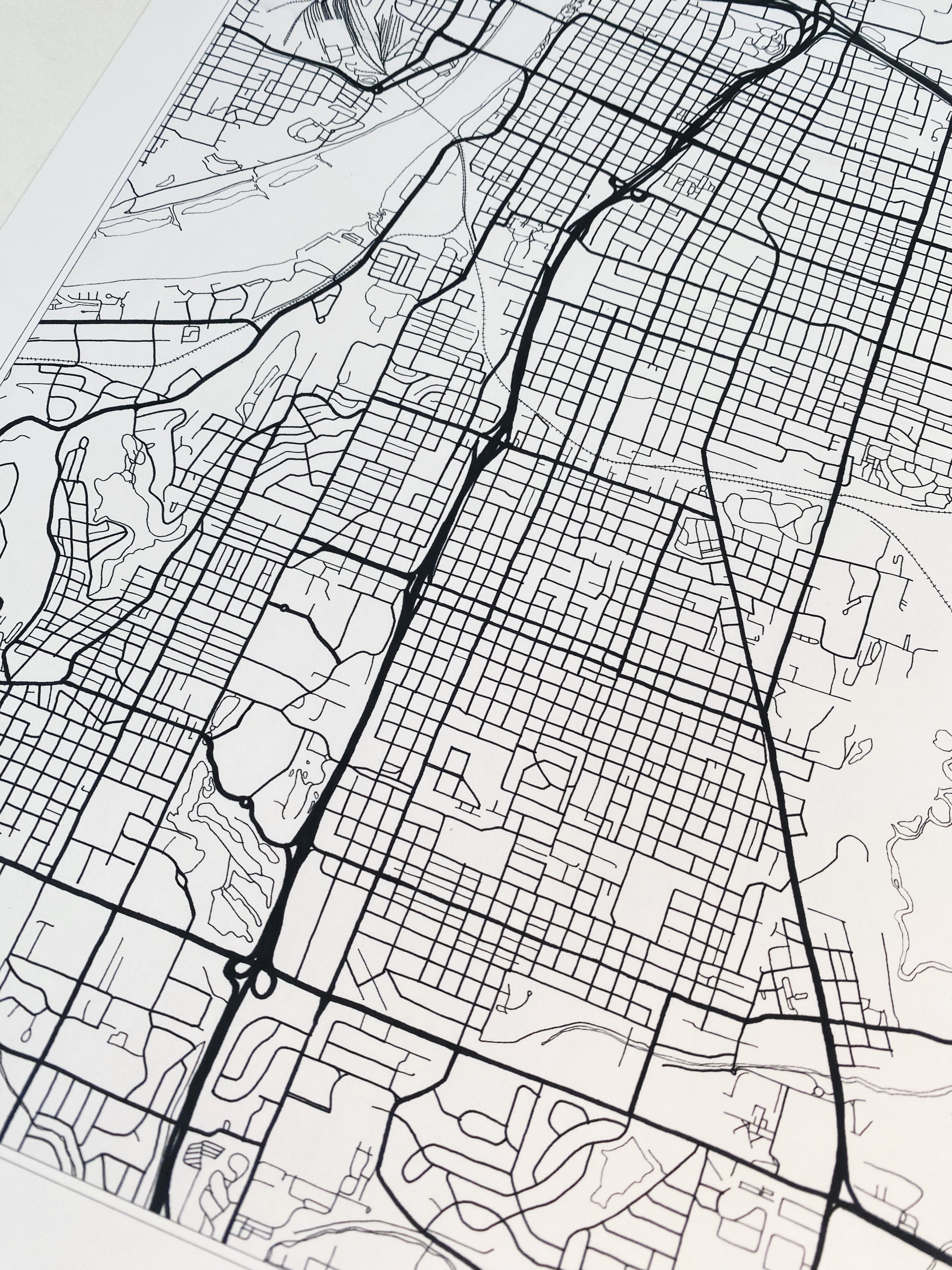 LITTLE ROCK Arkansas City Lines Map: PRINT