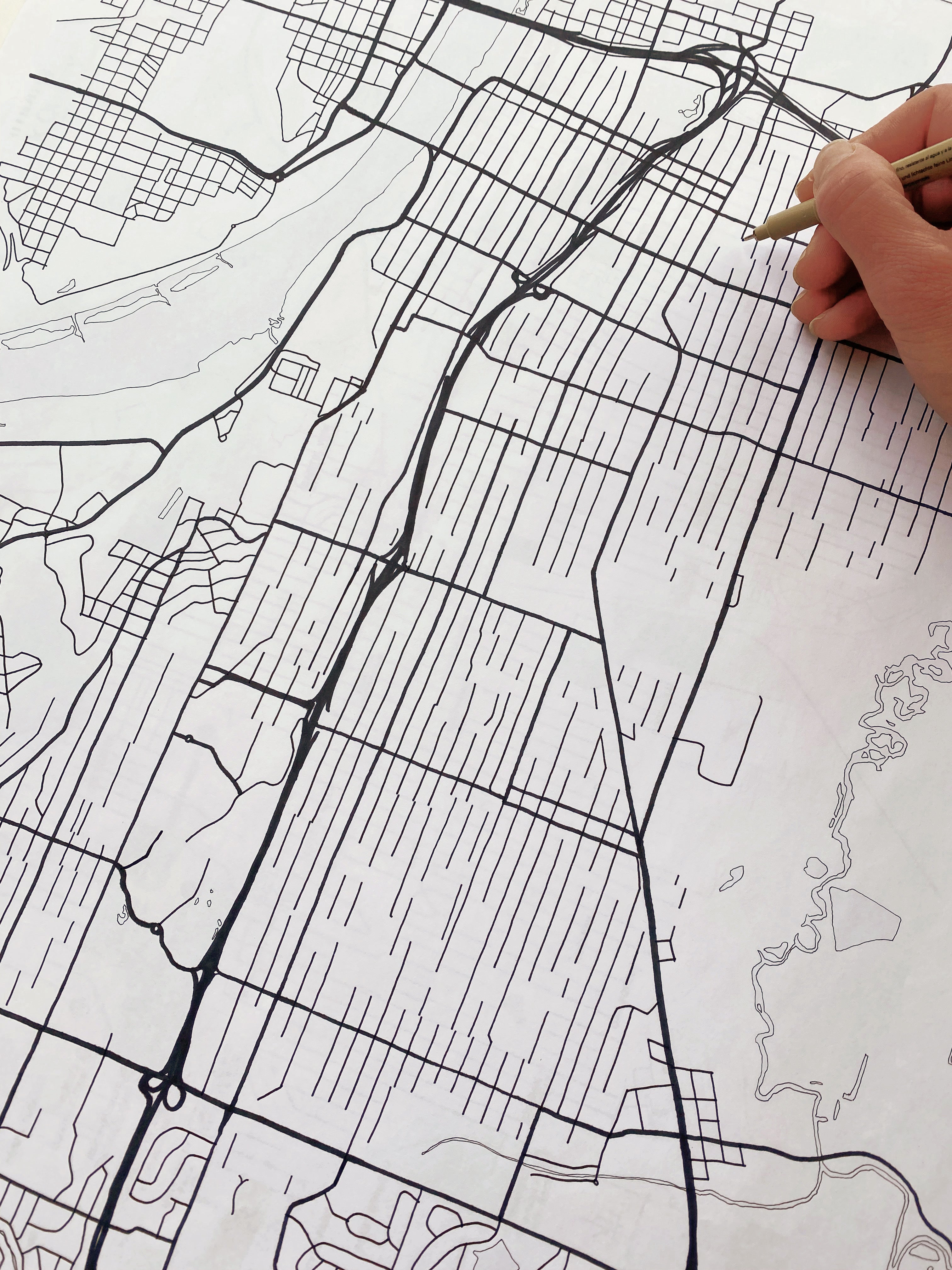 LITTLE ROCK Arkansas City Lines Map: PRINT