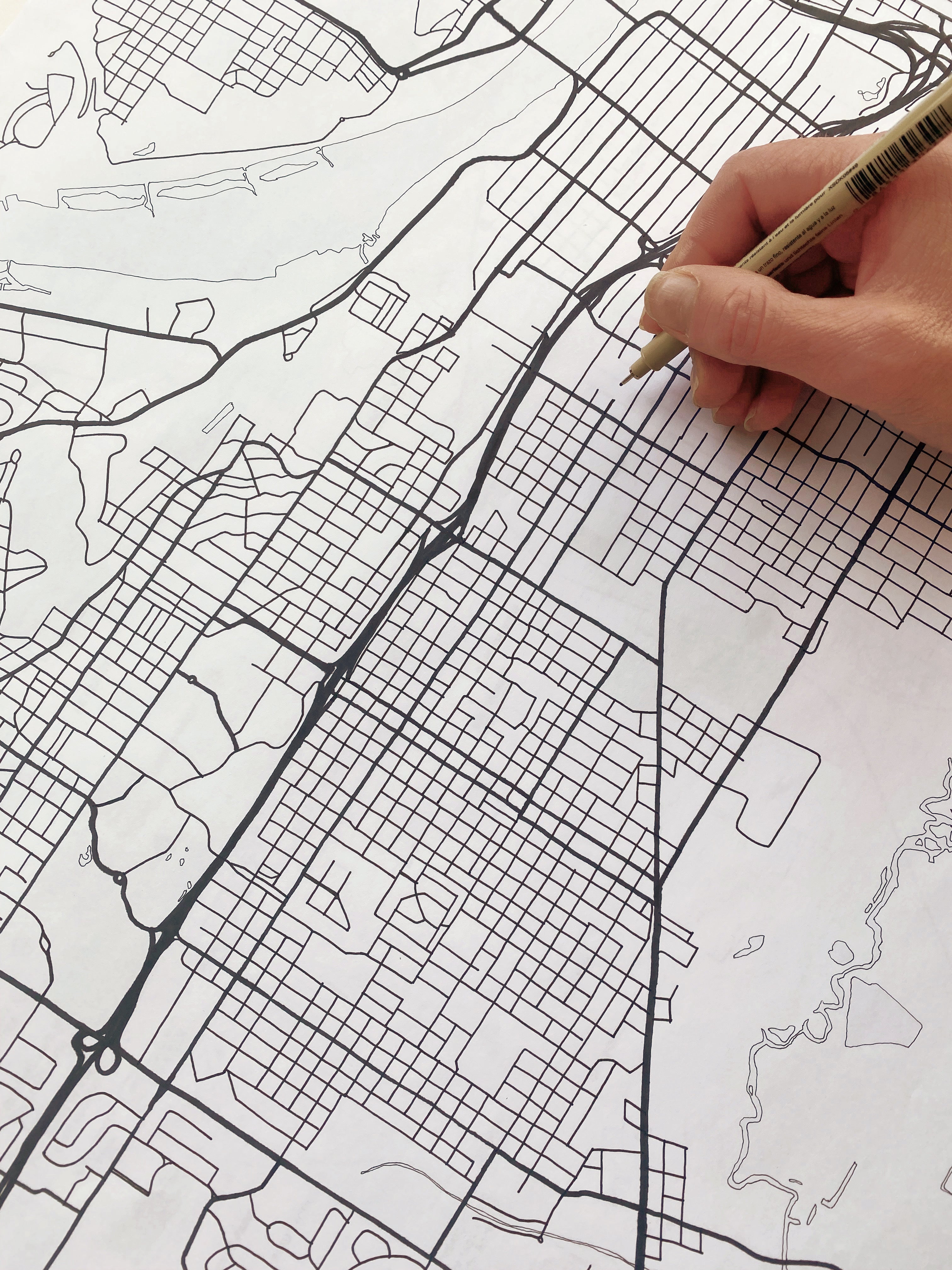 LITTLE ROCK Arkansas City Lines Map: PRINT