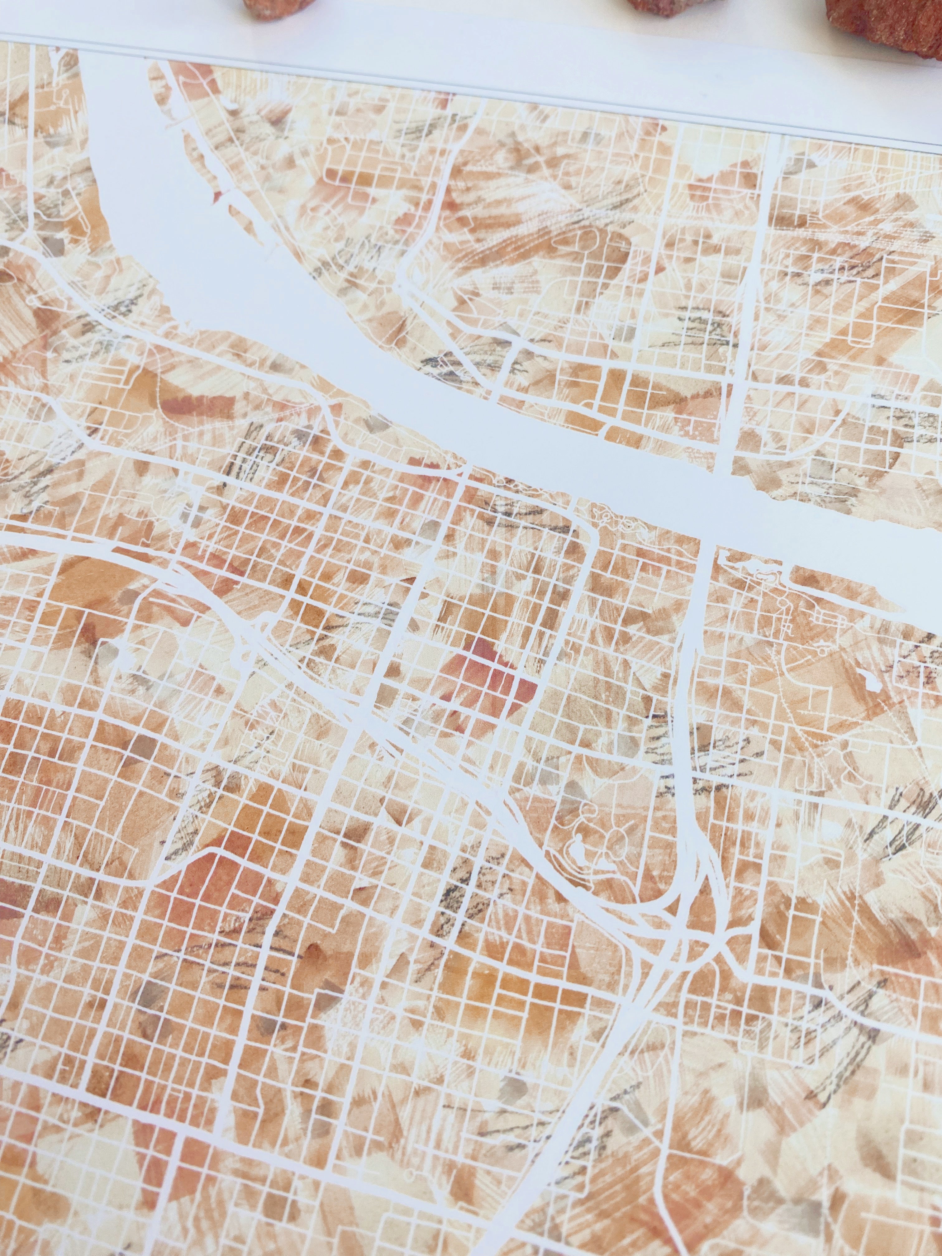 LITTLE ROCK Arkansas Urban Fabrics City Map: PRINT